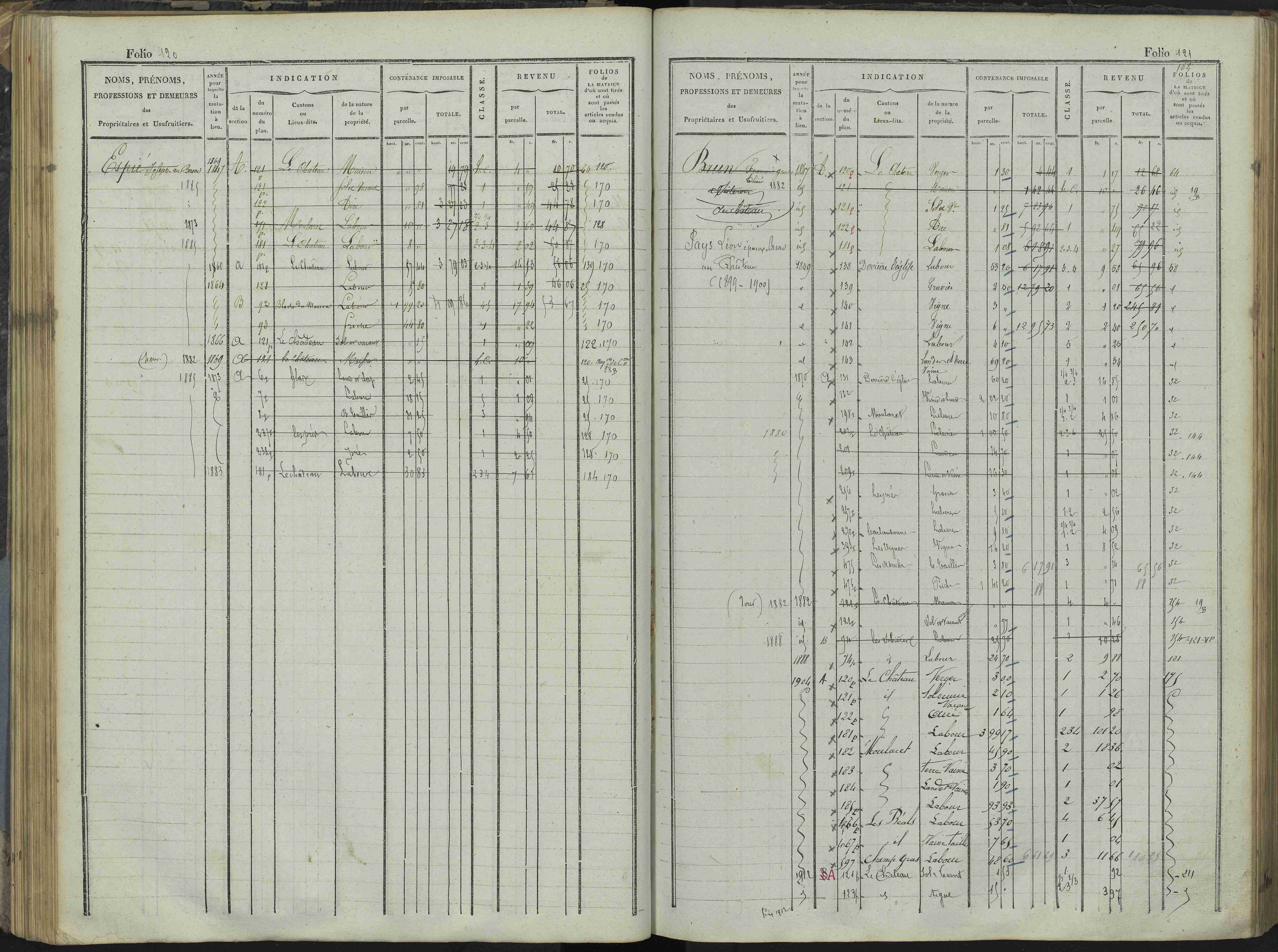 Le Bersac - 3 P 267/1 - 3 P 267/1 - Matrice foncière.
