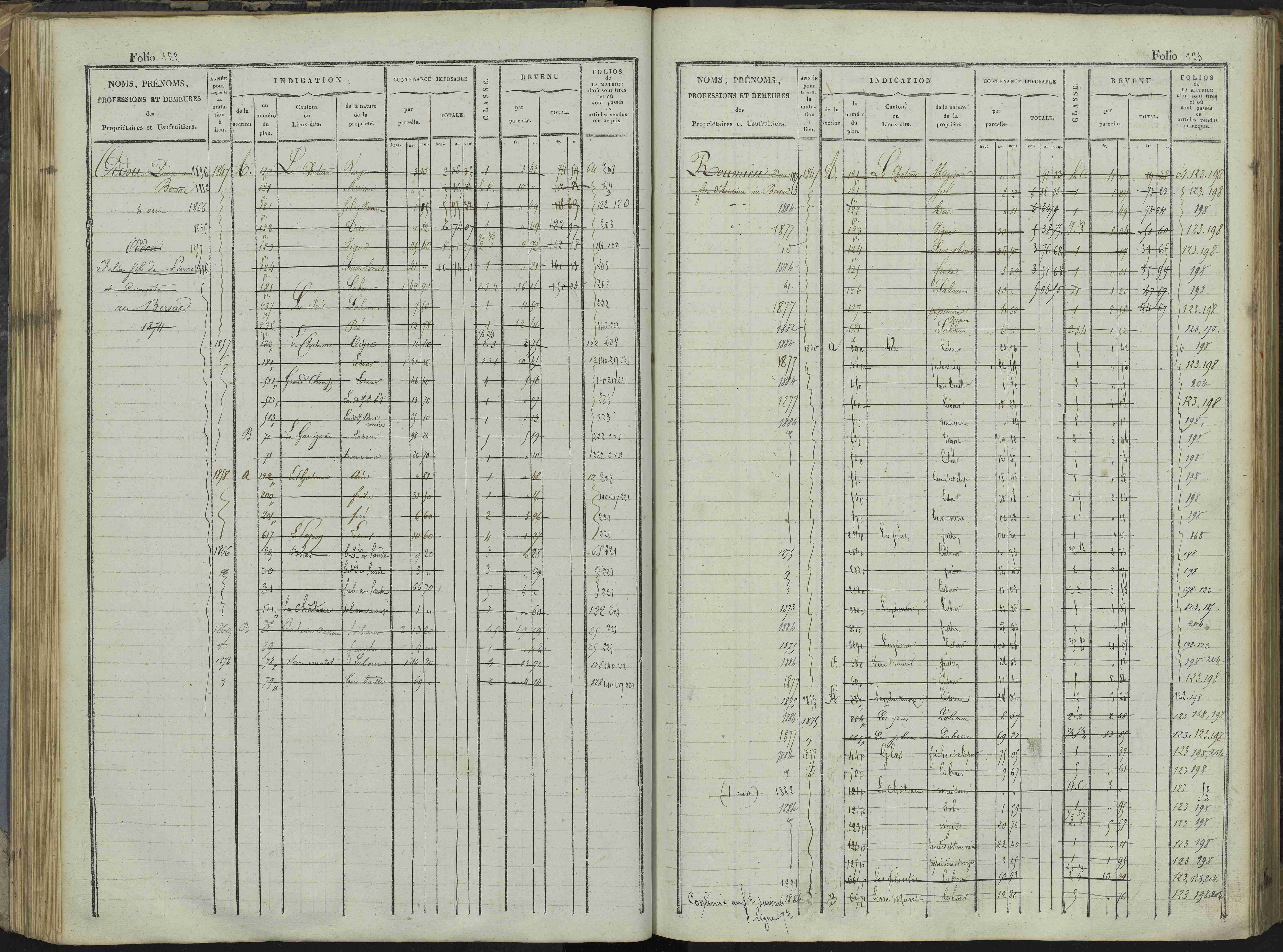 Le Bersac - 3 P 267/1 - 3 P 267/1 - Matrice foncière.
