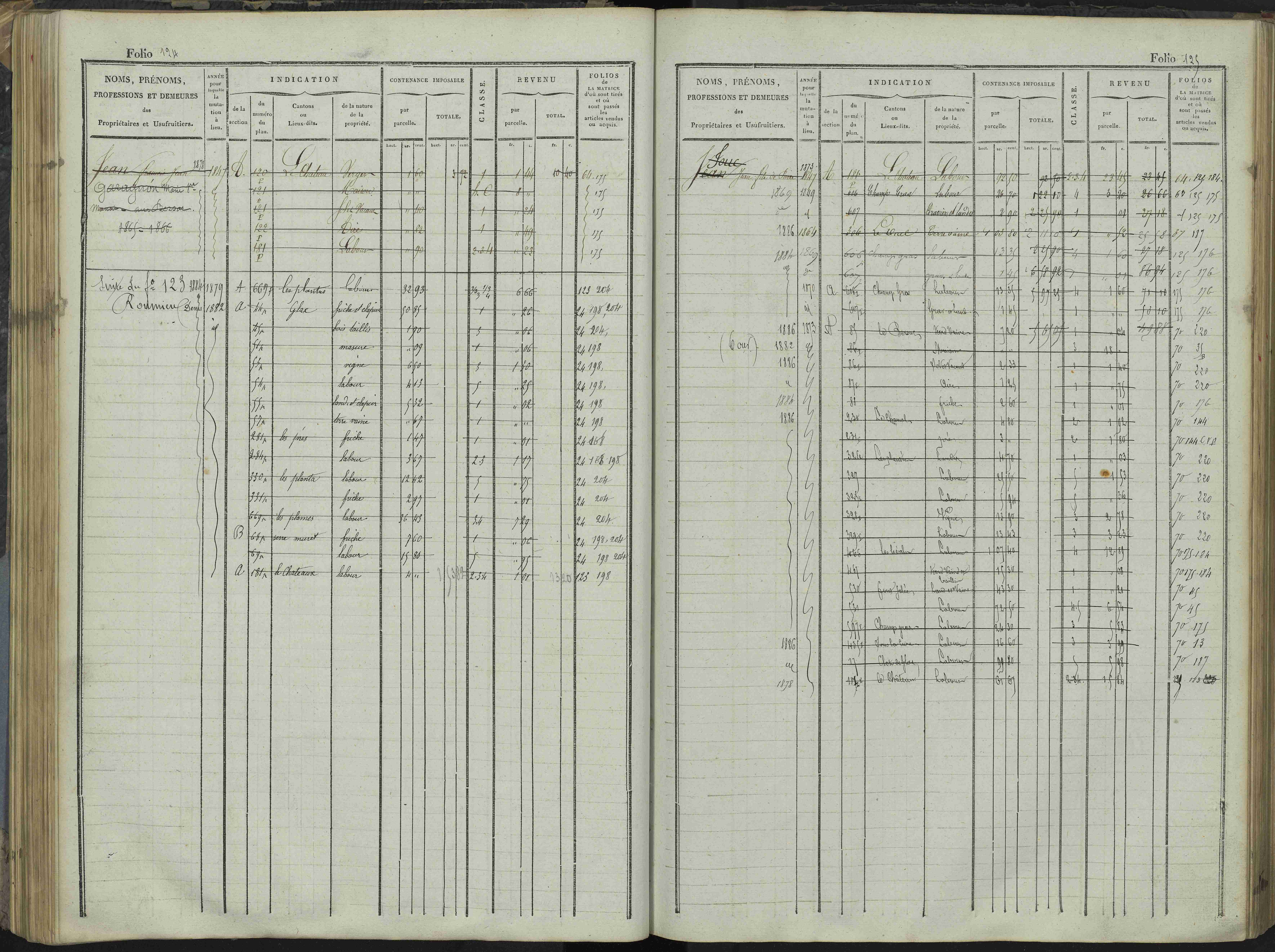 Le Bersac - 3 P 267/1 - 3 P 267/1 - Matrice foncière.