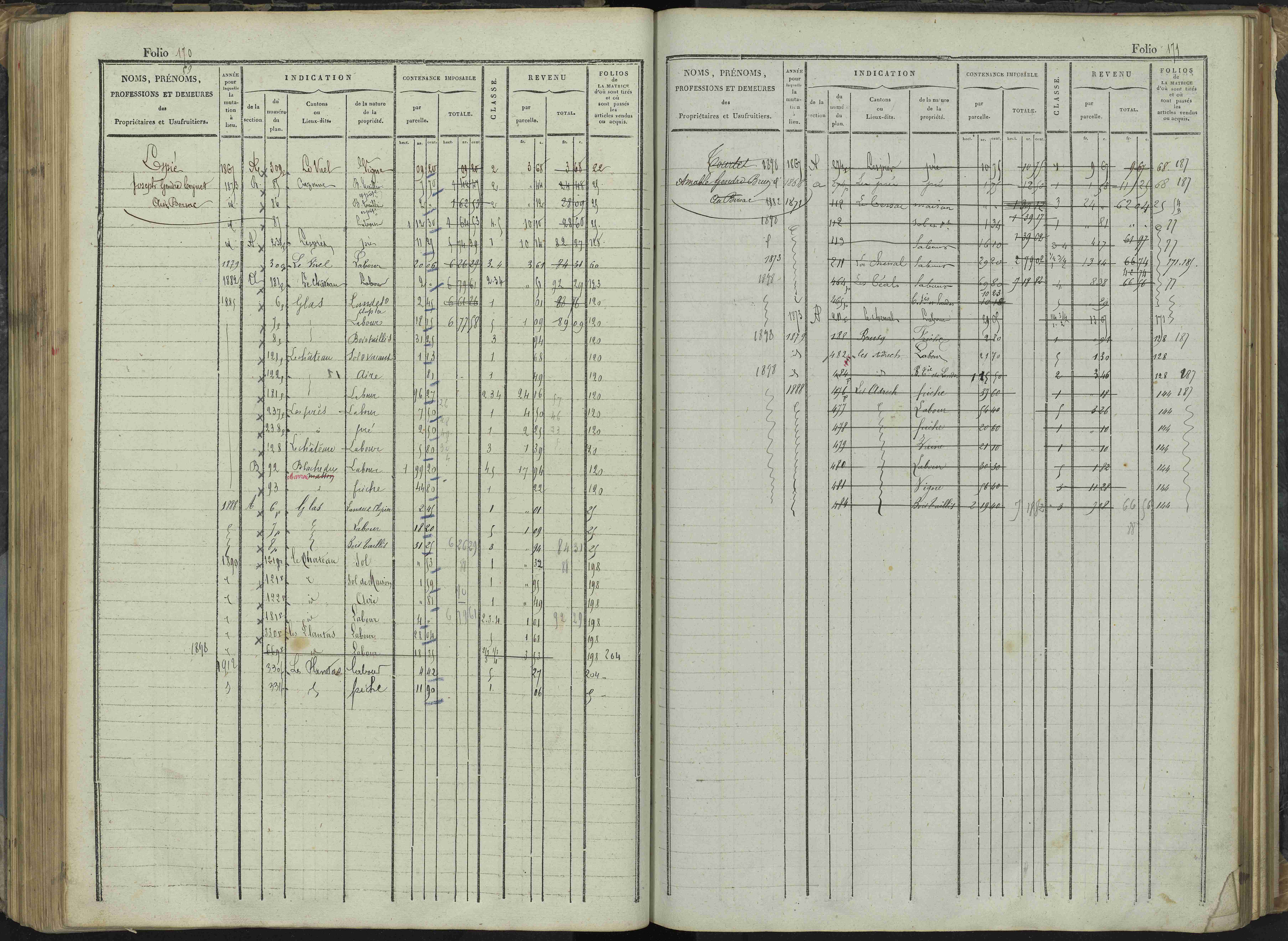 Le Bersac - 3 P 267/1 - 3 P 267/1 - Matrice foncière.