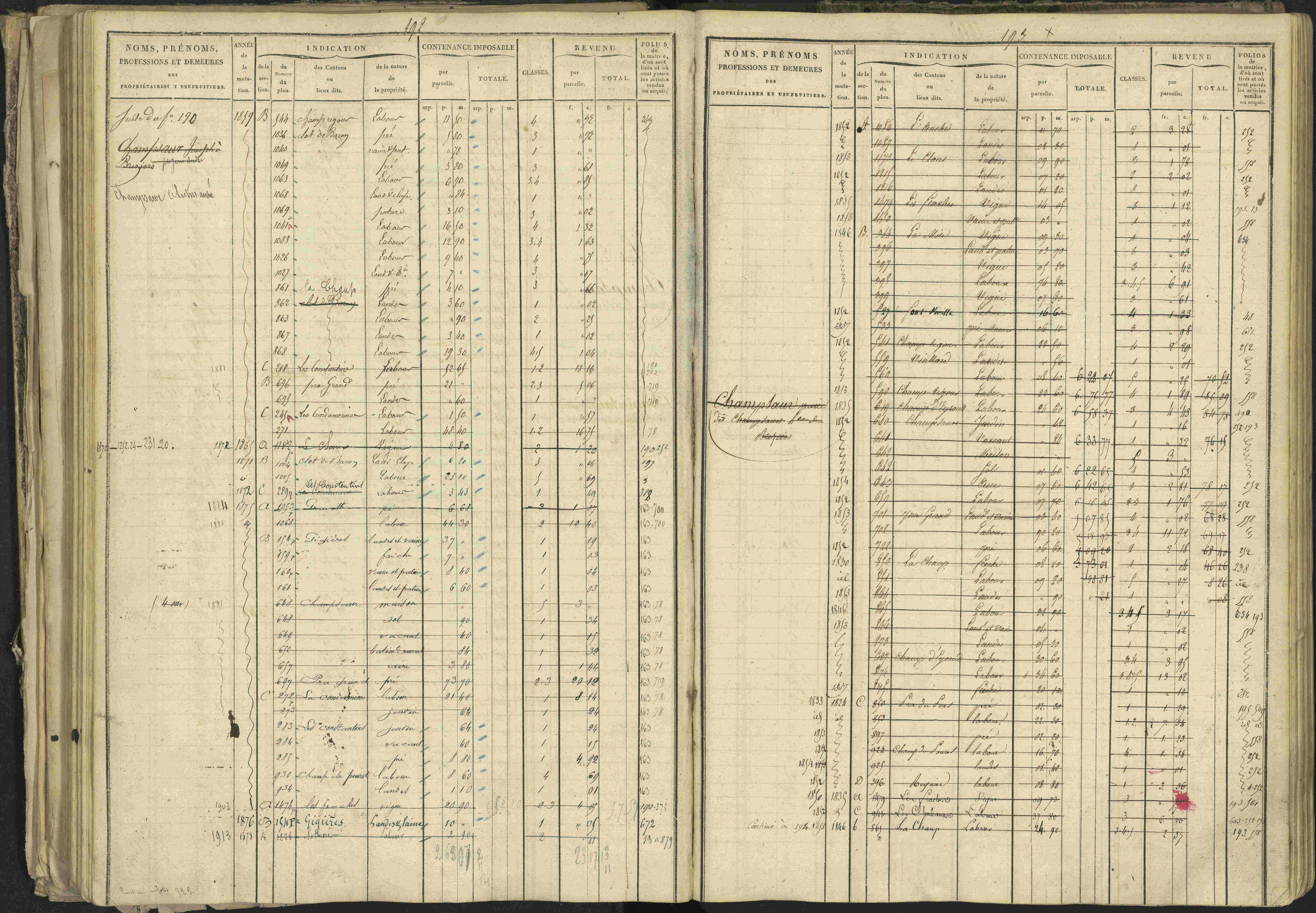 Bréziers - 3 P 273/2 - 3 P 273/2 - Matrice, folios 1-640. 