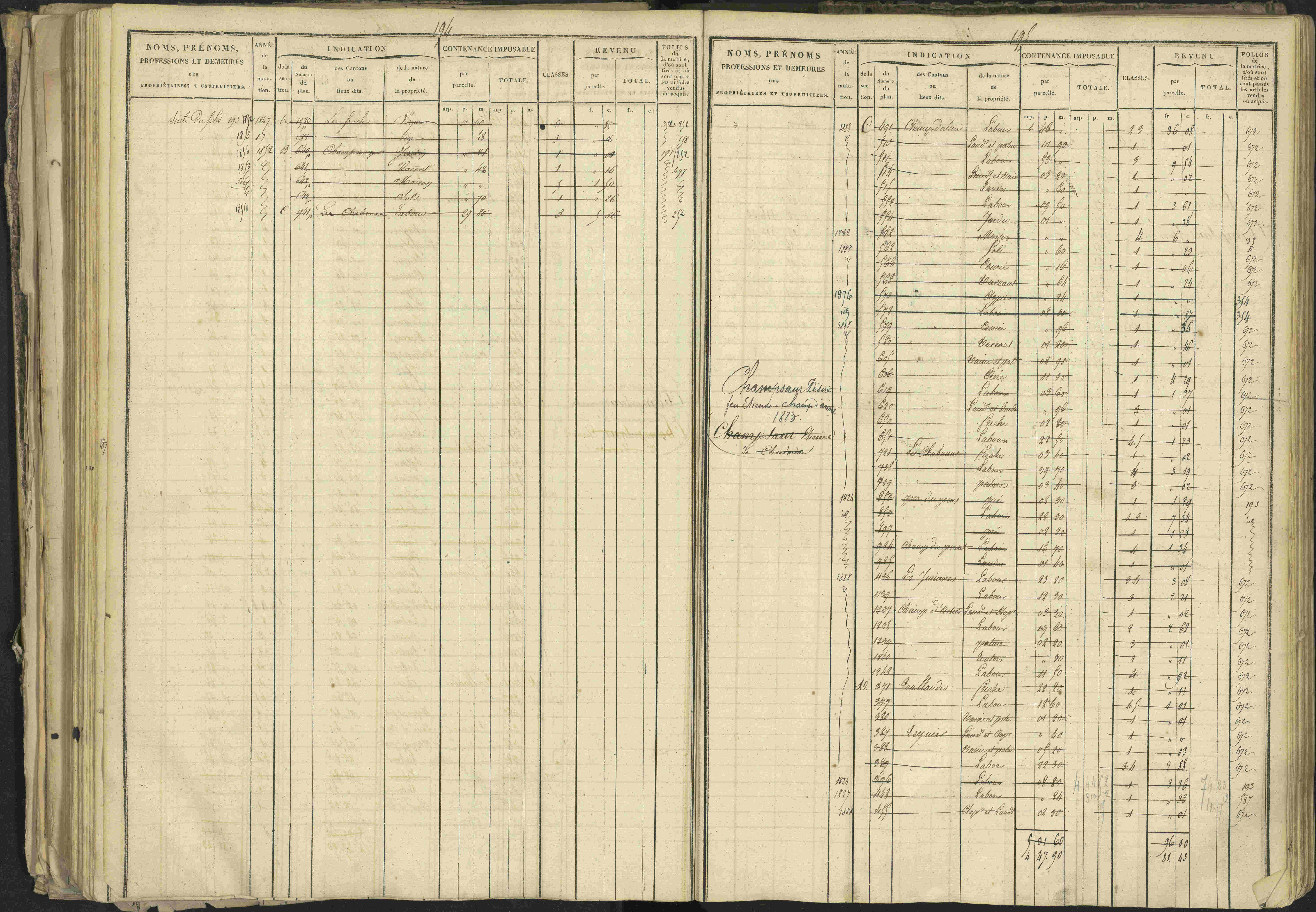 Bréziers - 3 P 273/2 - 3 P 273/2 - Matrice, folios 1-640. 