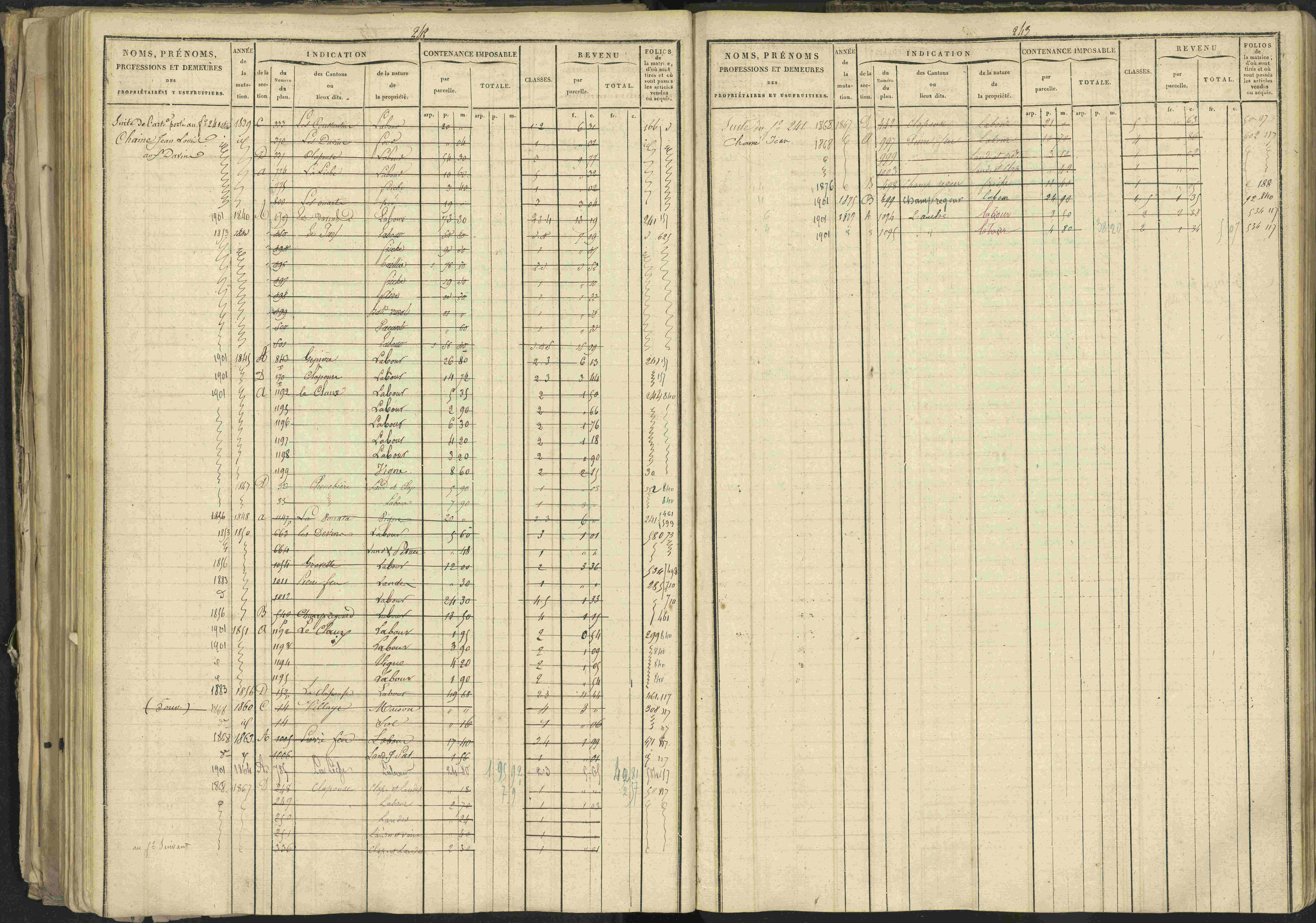 Bréziers - 3 P 273/2 - 3 P 273/2 - Matrice, folios 1-640. 