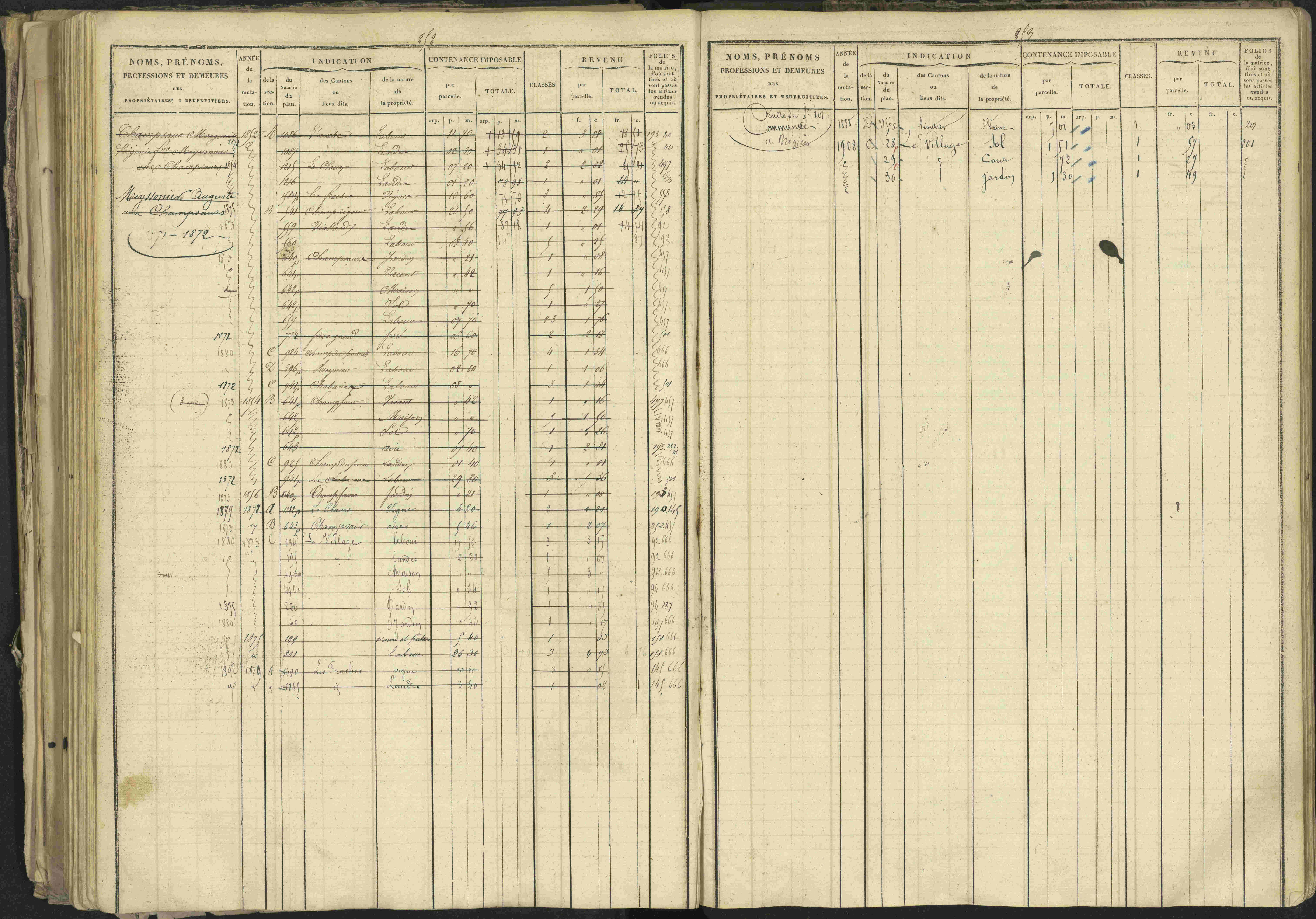 Bréziers - 3 P 273/2 - 3 P 273/2 - Matrice, folios 1-640. 