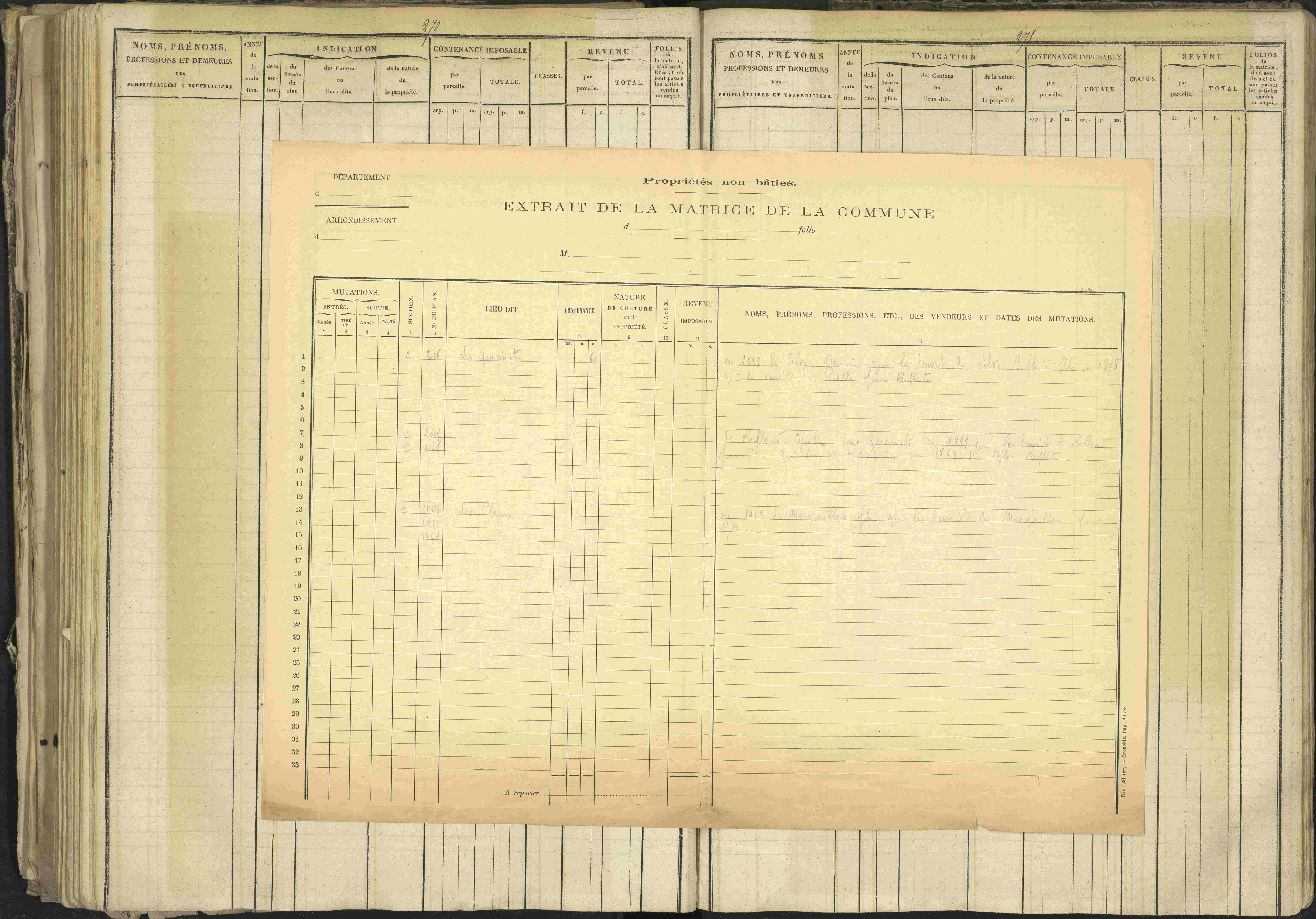 Bréziers - 3 P 273/2 - 3 P 273/2 - Matrice, folios 1-640. 