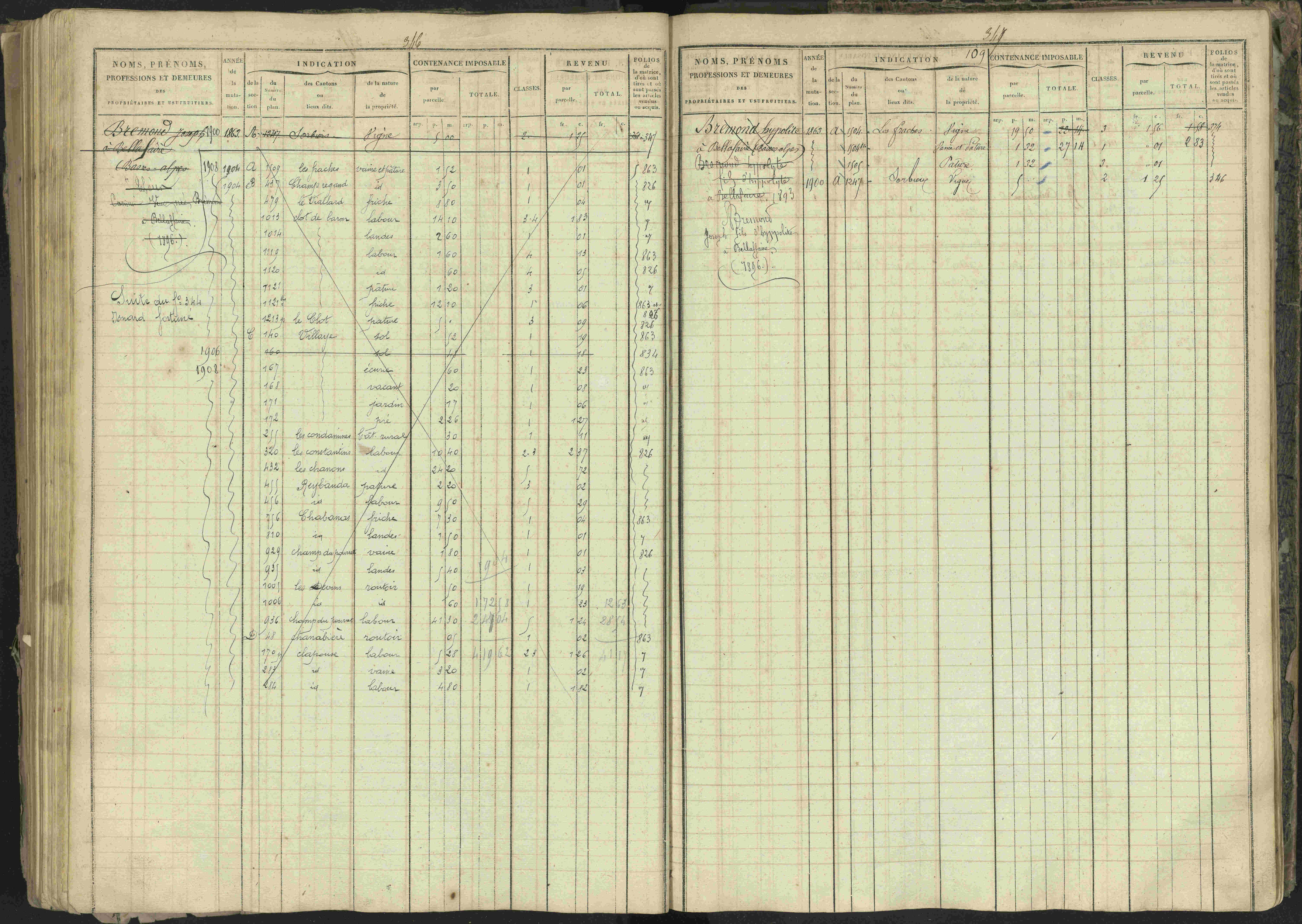 Bréziers - 3 P 273/2 - 3 P 273/2 - Matrice, folios 1-640. 