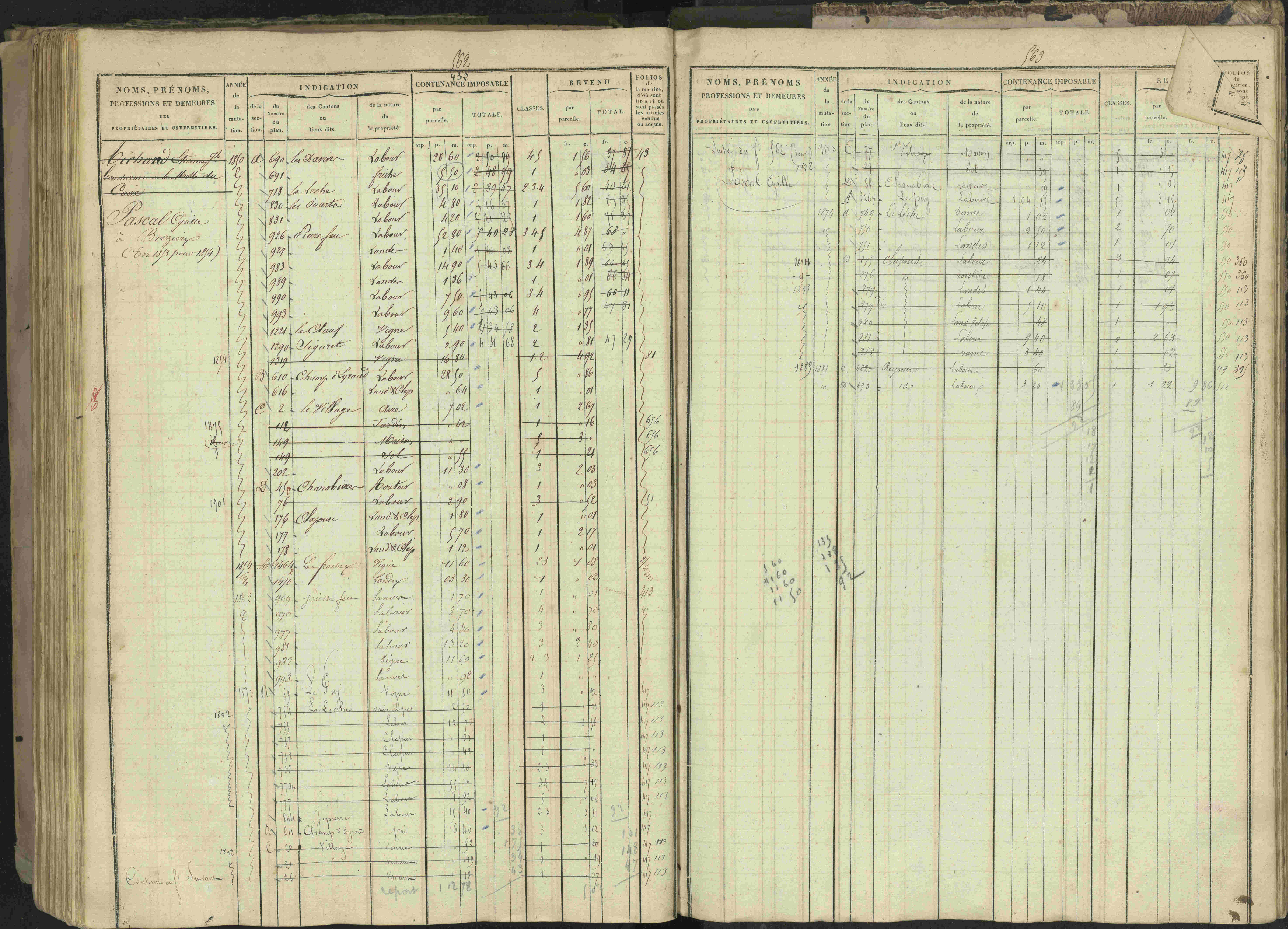 Bréziers - 3 P 273/2 - 3 P 273/2 - Matrice, folios 1-640. 
