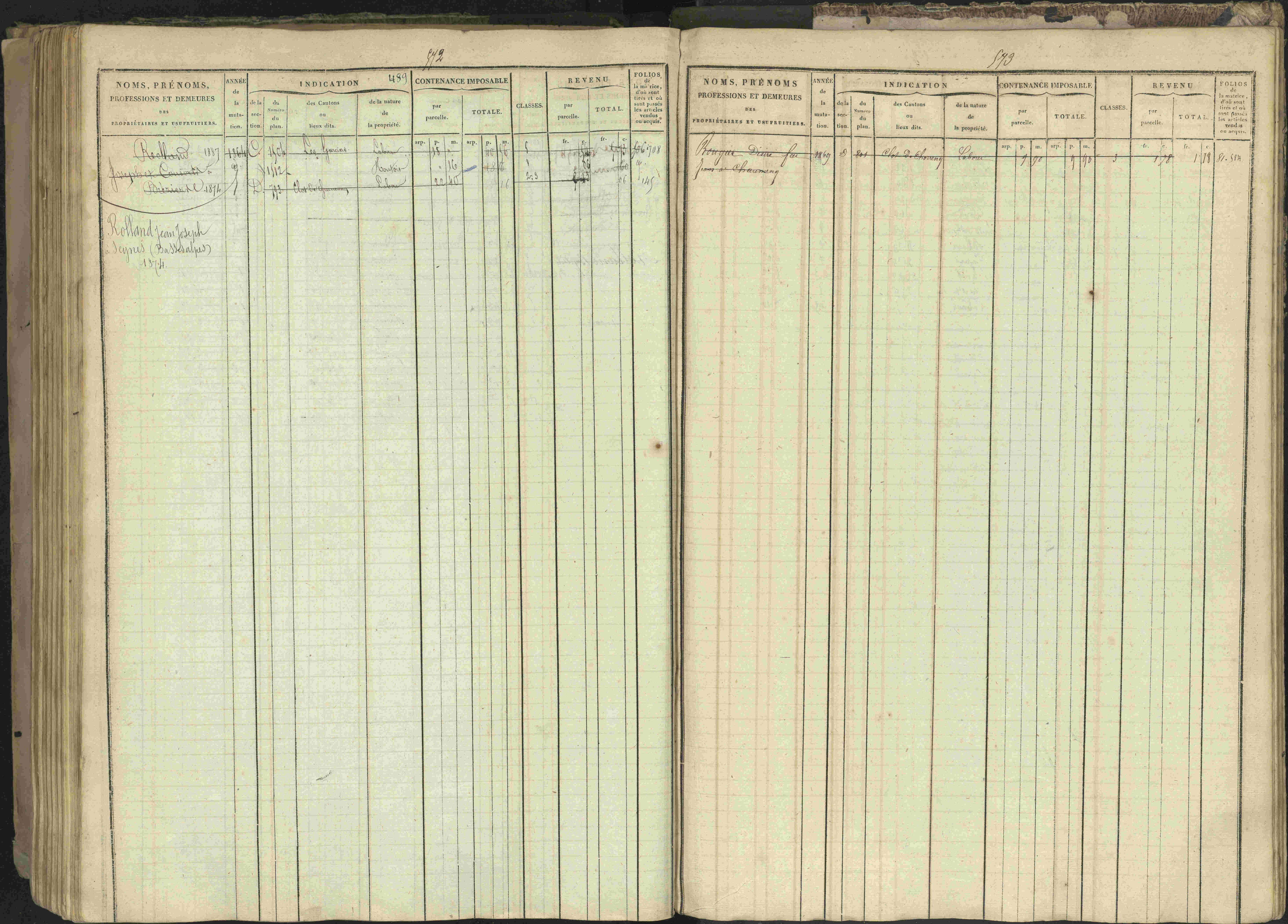 Bréziers - 3 P 273/2 - 3 P 273/2 - Matrice, folios 1-640. 