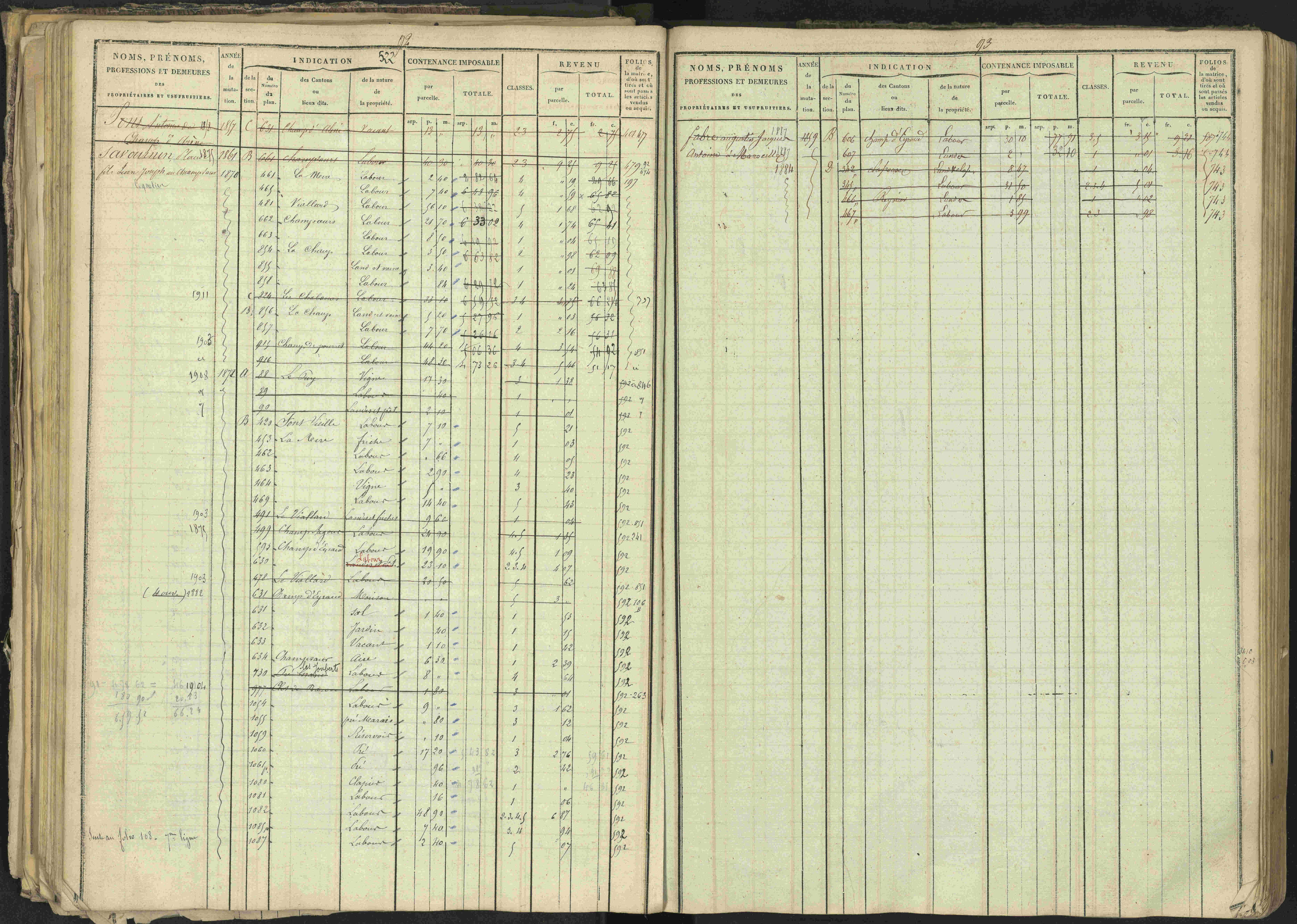 Bréziers - 3 P 273/2 - 3 P 273/2 - Matrice, folios 1-640. 