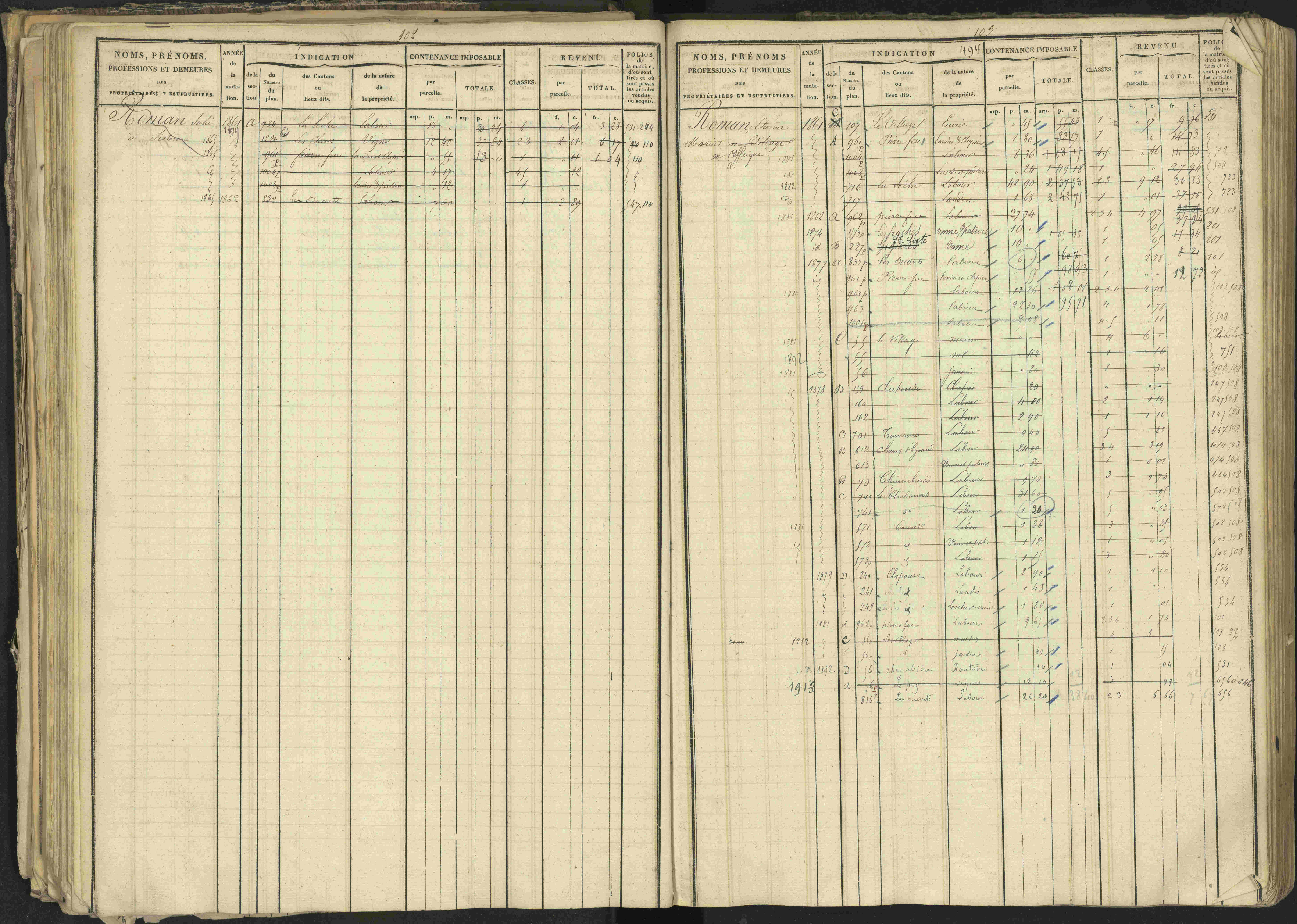 Bréziers - 3 P 273/2 - 3 P 273/2 - Matrice, folios 1-640. 