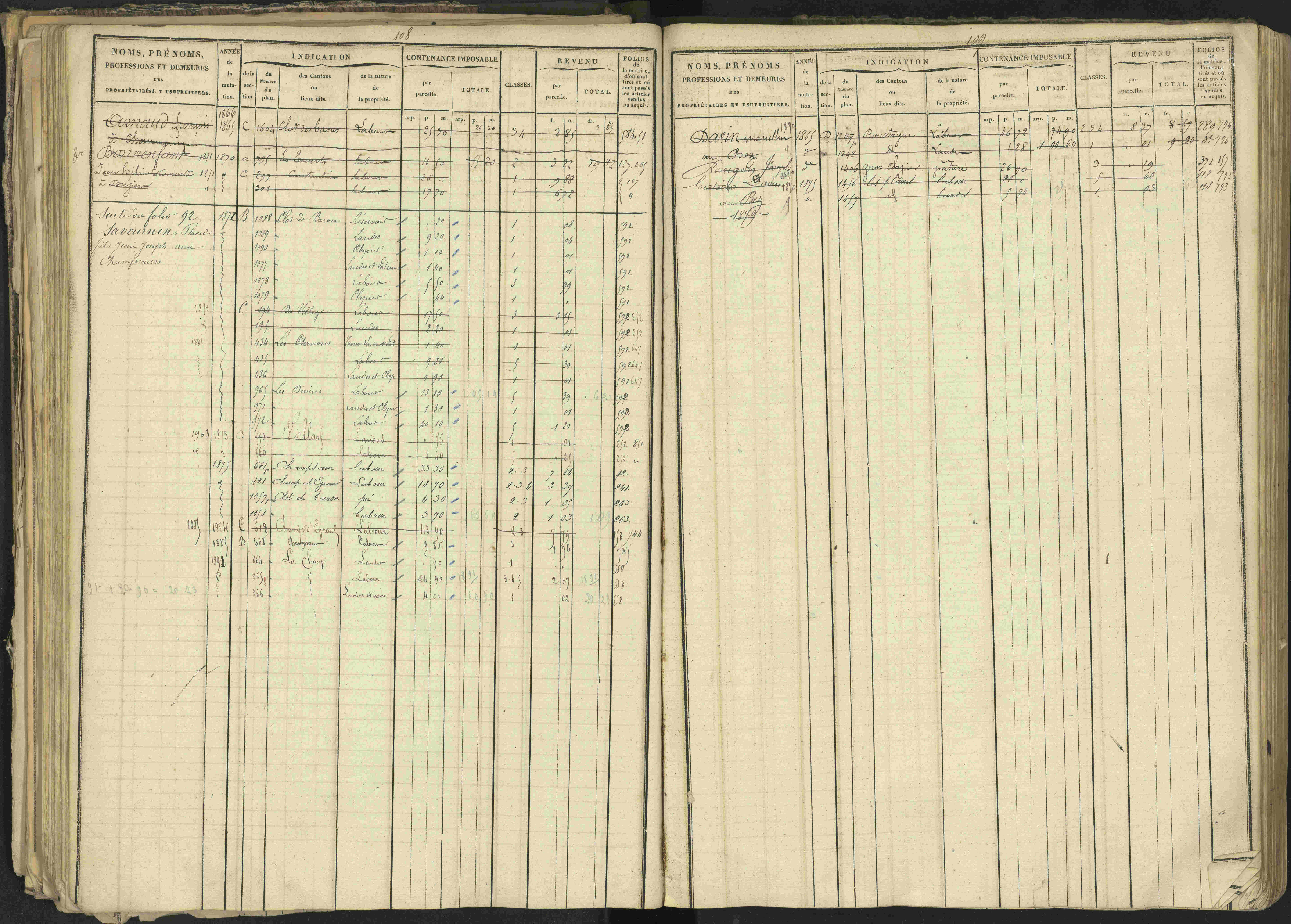Bréziers - 3 P 273/2 - 3 P 273/2 - Matrice, folios 1-640. 