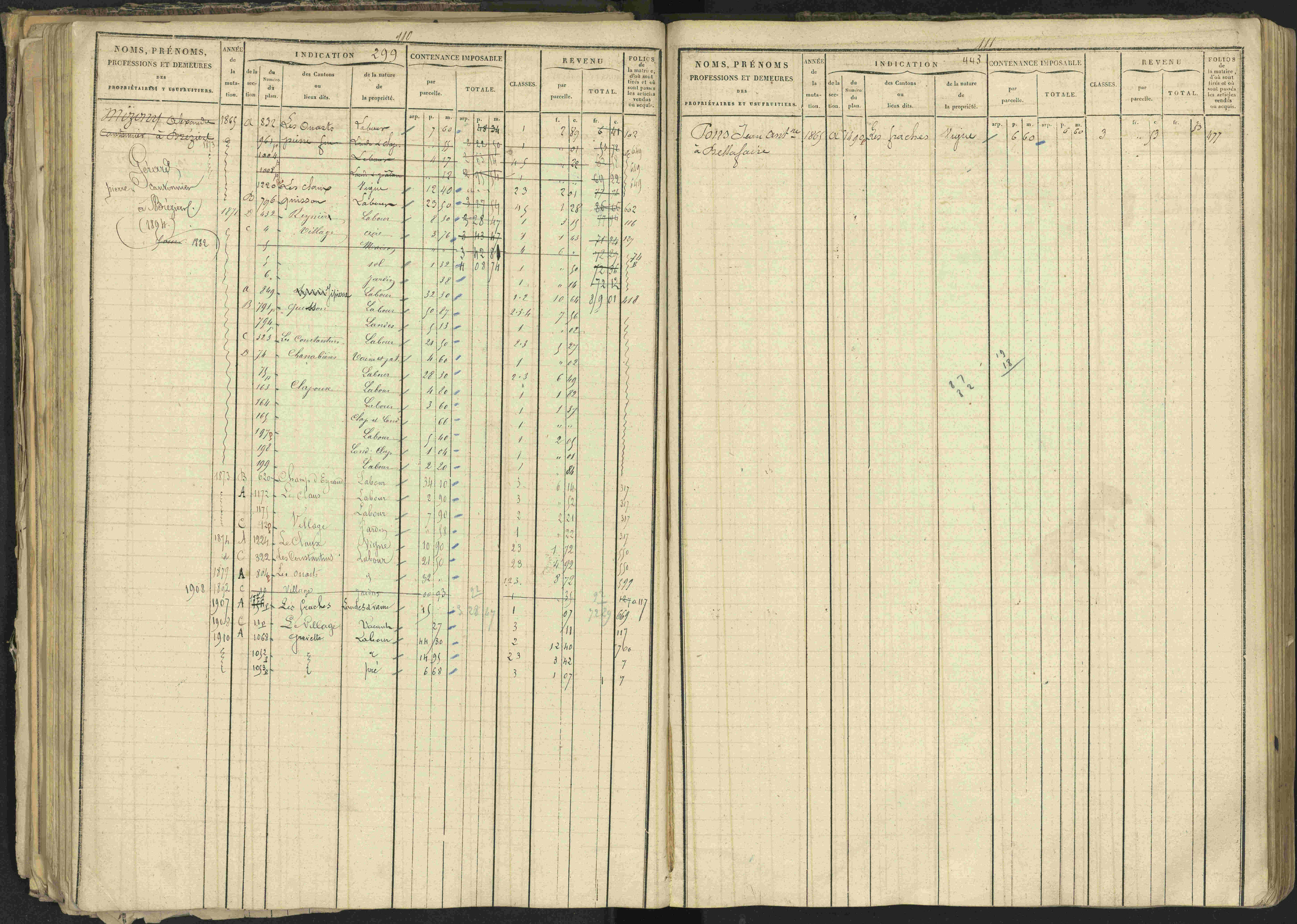 Bréziers - 3 P 273/2 - 3 P 273/2 - Matrice, folios 1-640. 