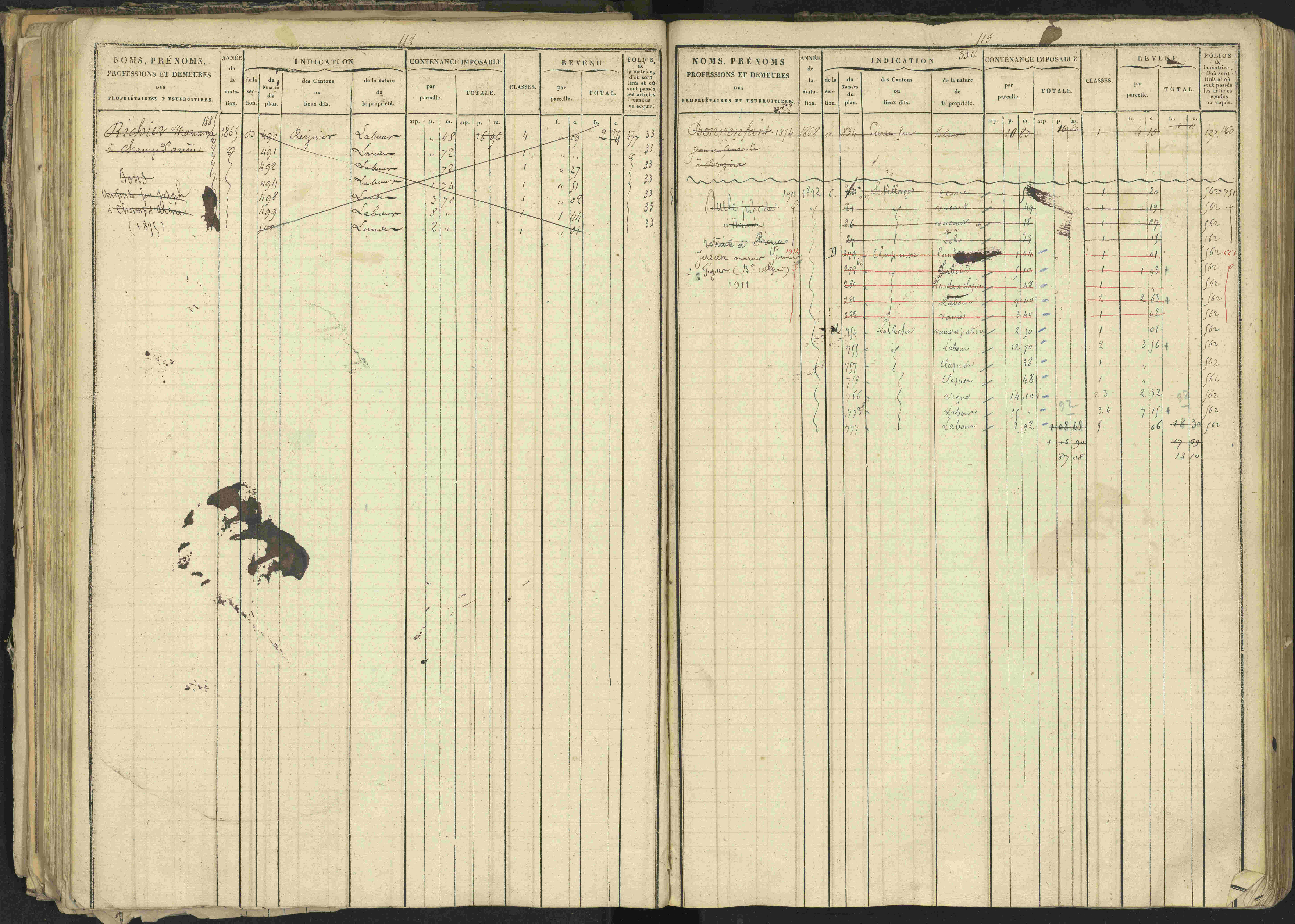 Bréziers - 3 P 273/2 - 3 P 273/2 - Matrice, folios 1-640. 