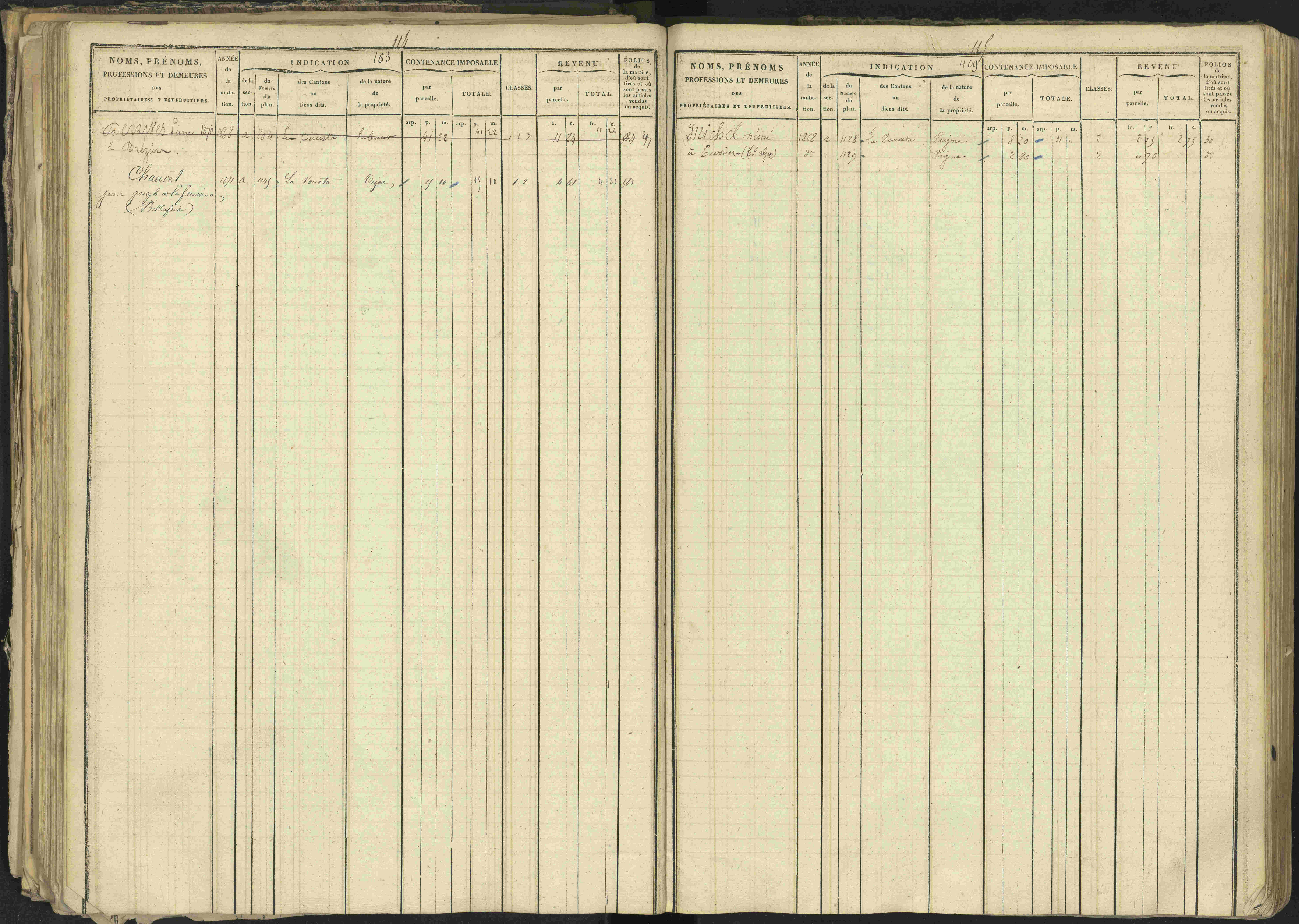 Bréziers - 3 P 273/2 - 3 P 273/2 - Matrice, folios 1-640. 