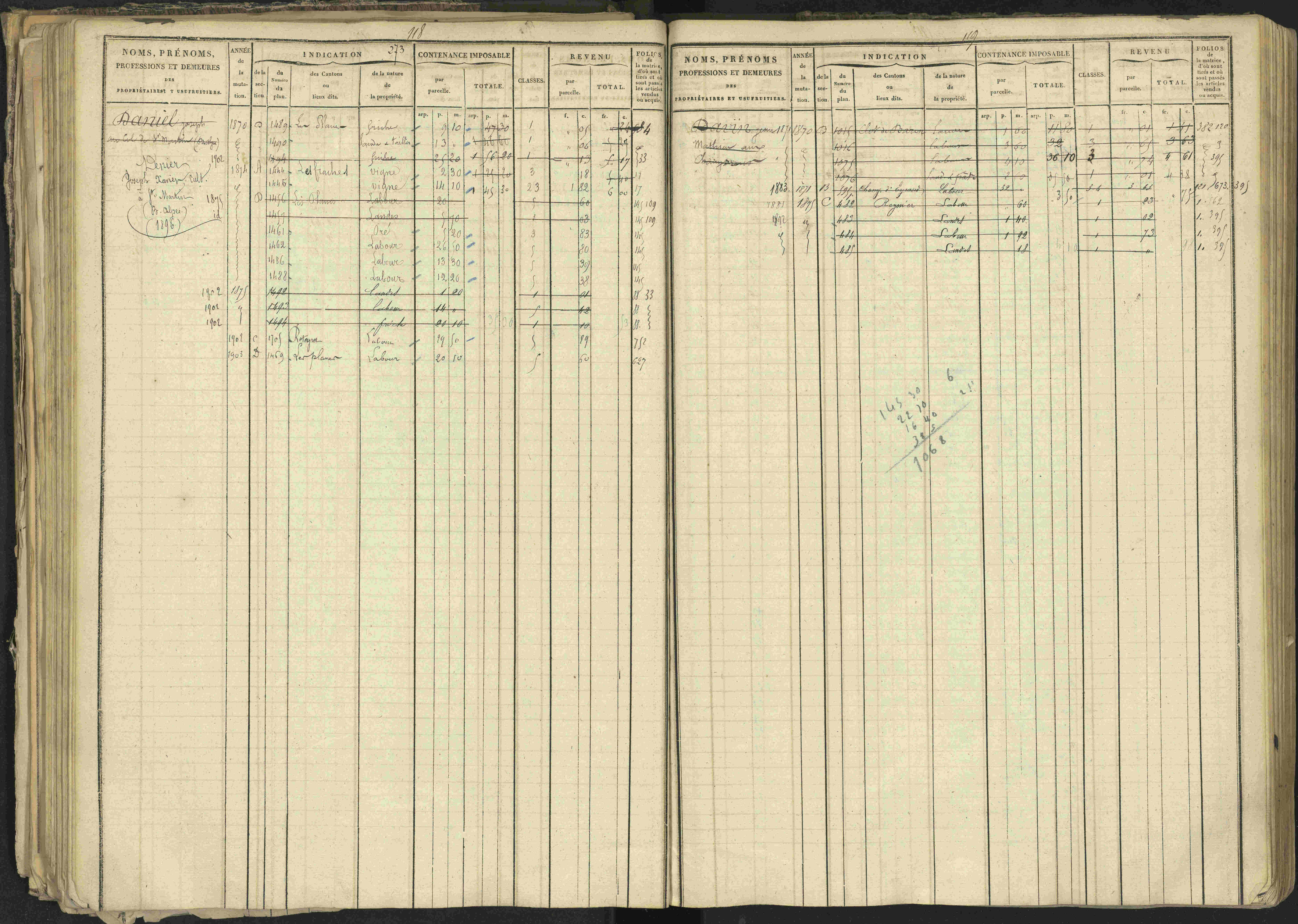 Bréziers - 3 P 273/2 - 3 P 273/2 - Matrice, folios 1-640. 