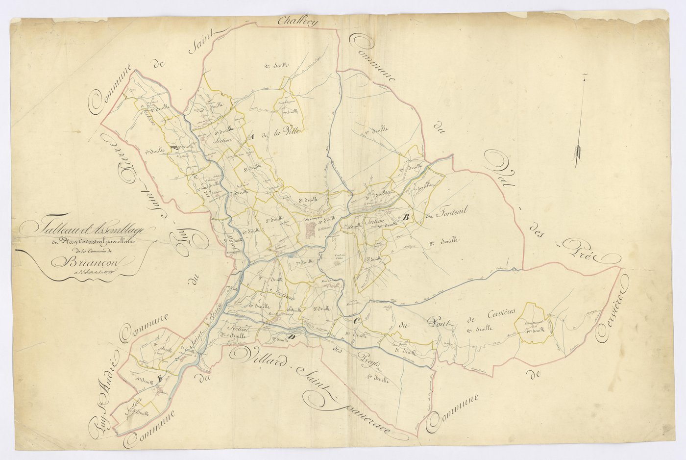 Briançon - 3 P 279/1,3 P 279/1 - 3 P 279/1,3 P 279/1 - Atlas parcellaire, tableau d'assemblage. 