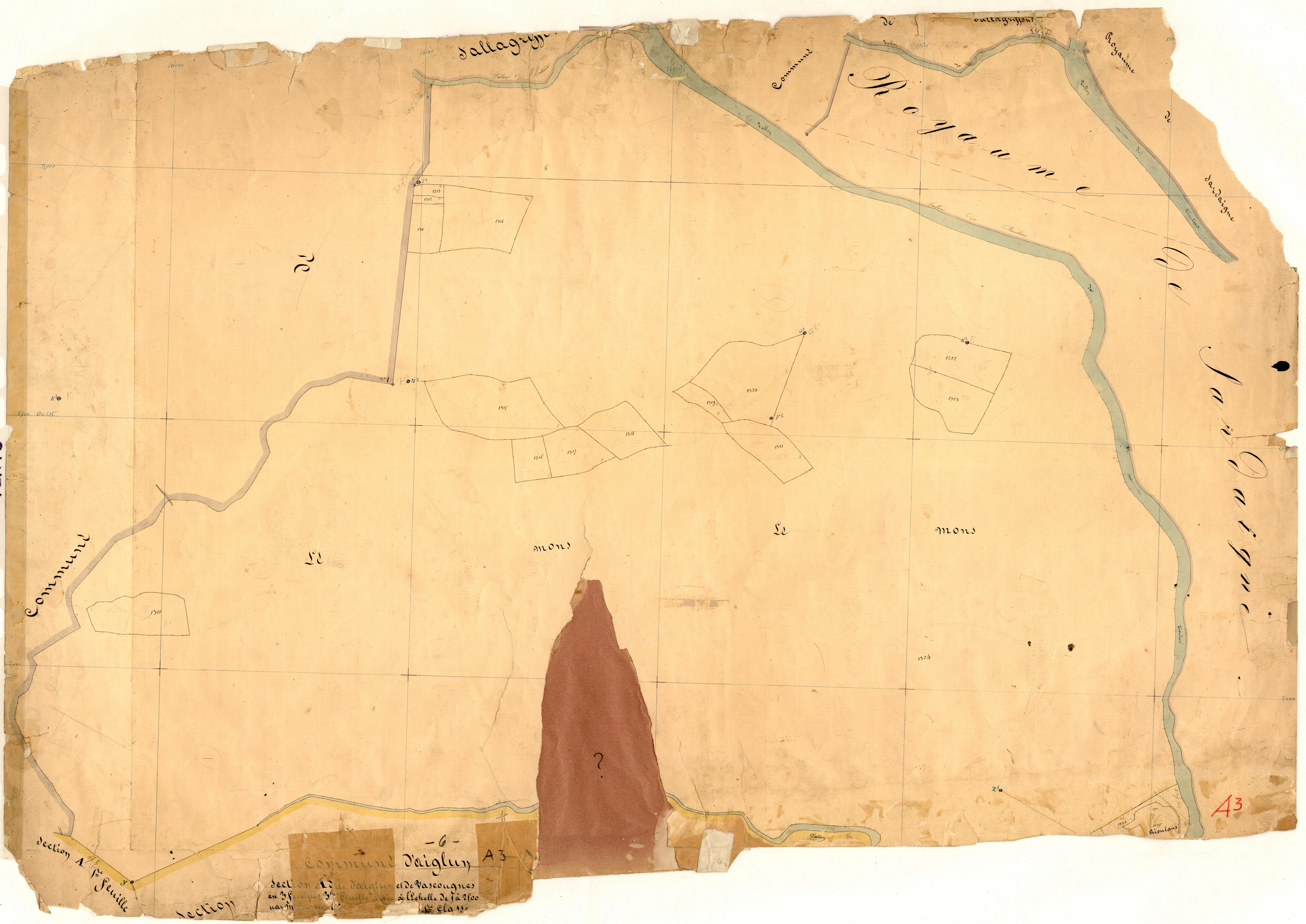 Aiglun et Vascougnes. - Plan de section, A3