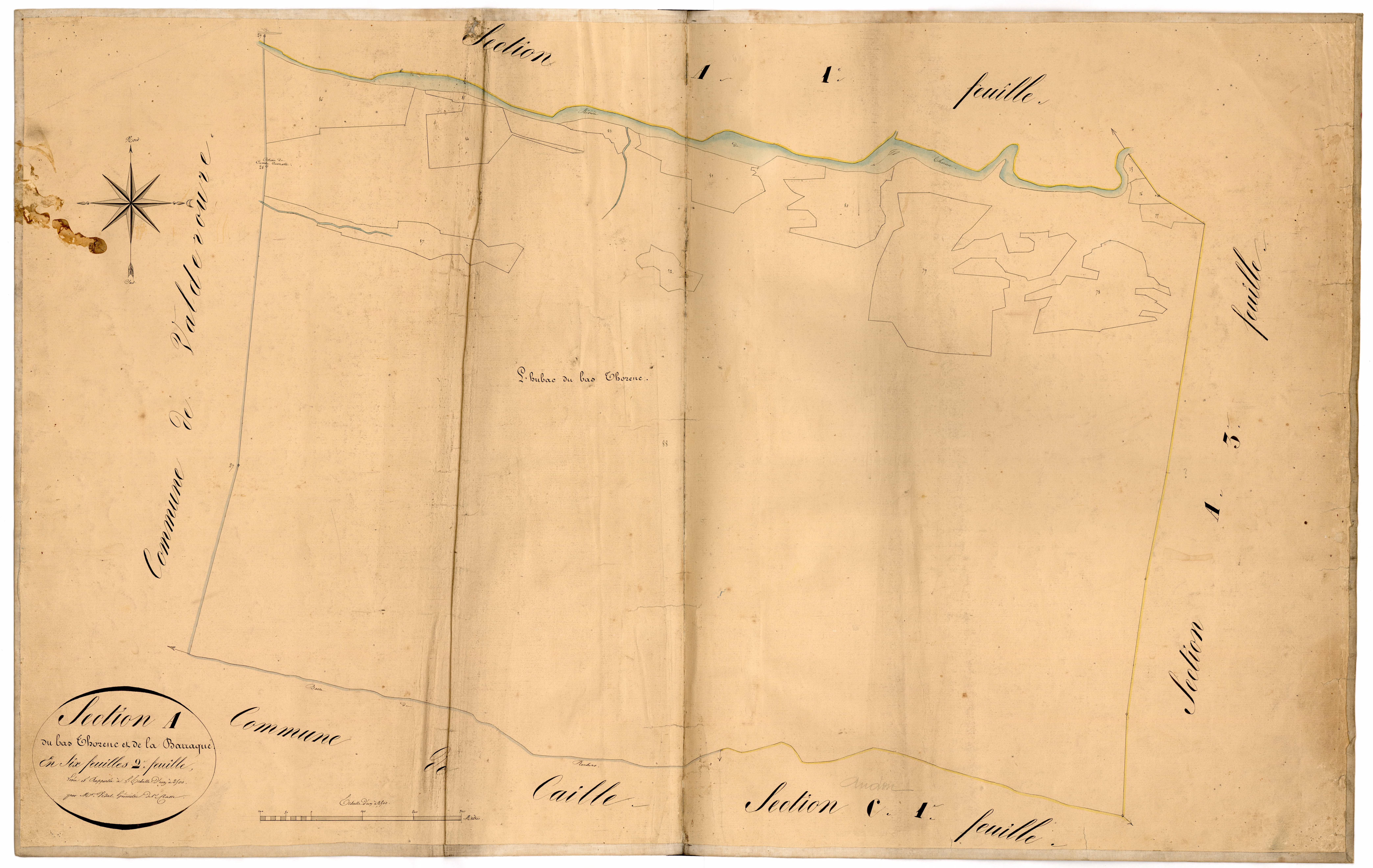 Le Bas Thorenc et la Barraque, l'Hubac du Bas Thorenc. - Plan de section, A2