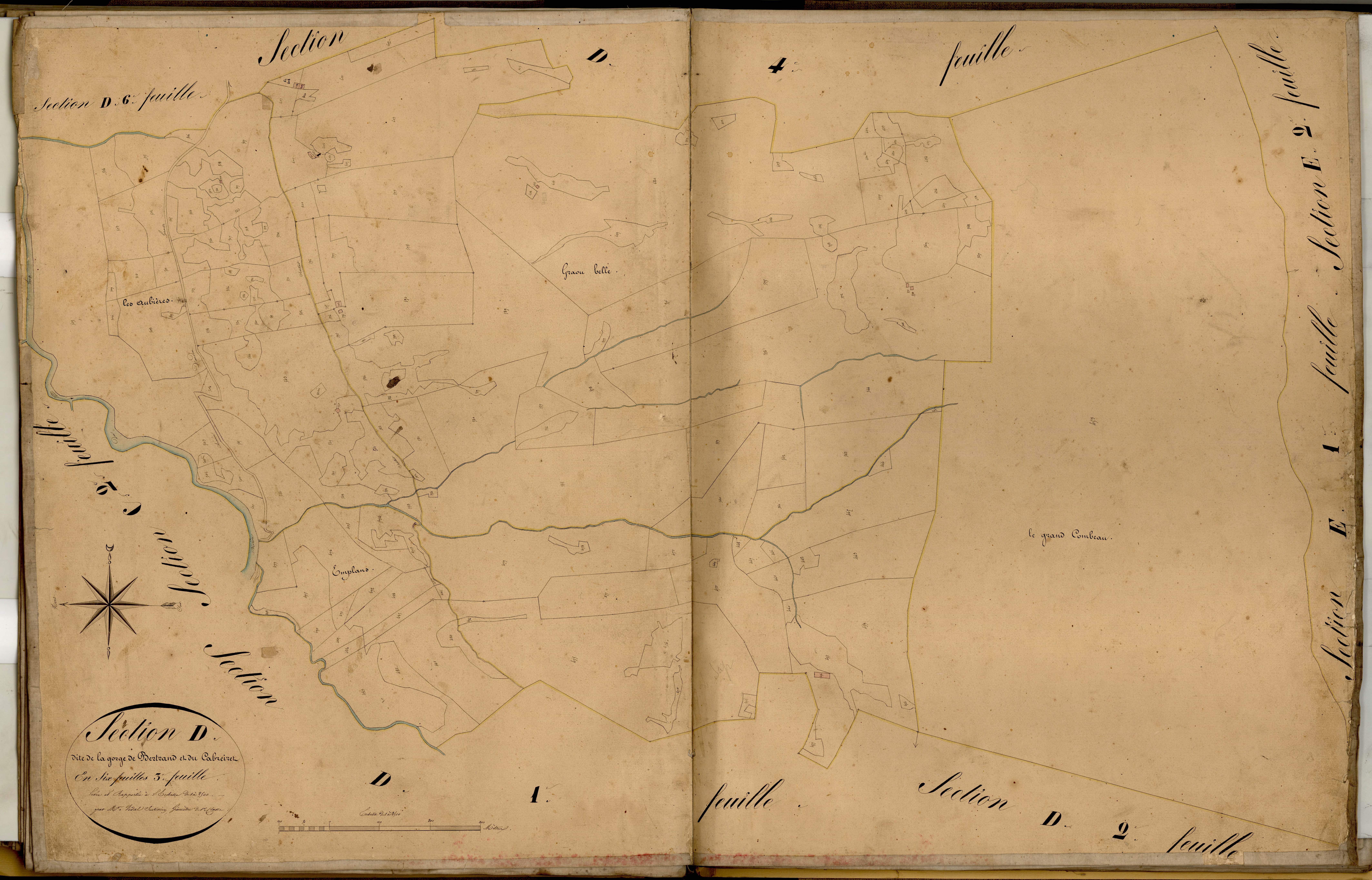 La Gorge de Bertrand et le Cabreiret. - Plan de section, D3
