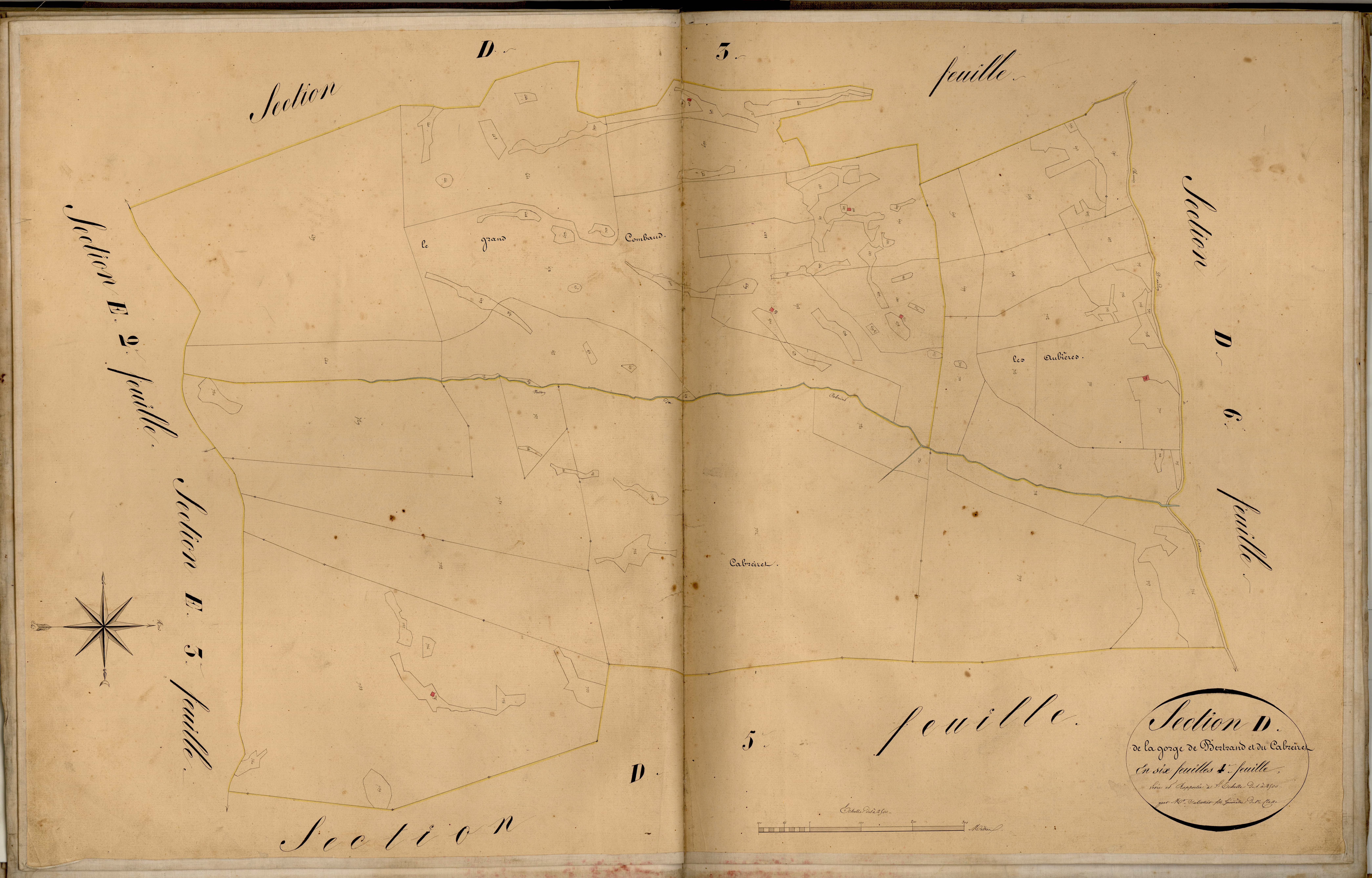 La Gorge de Bertrand et le Cabreiret. - Plan de section, D4