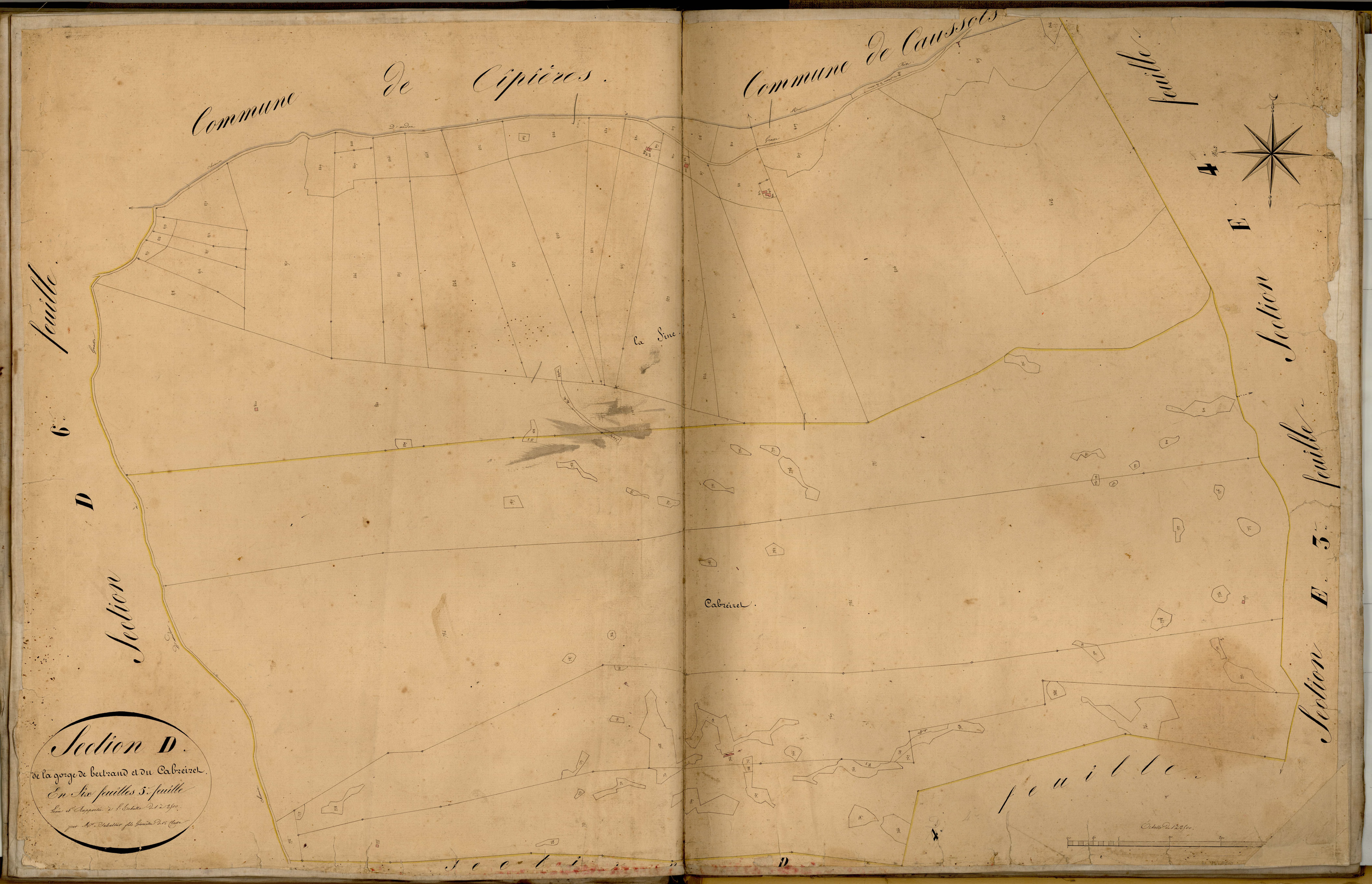 La Gorge de Bertrand et le Cabreiret. - Plan de section, D5