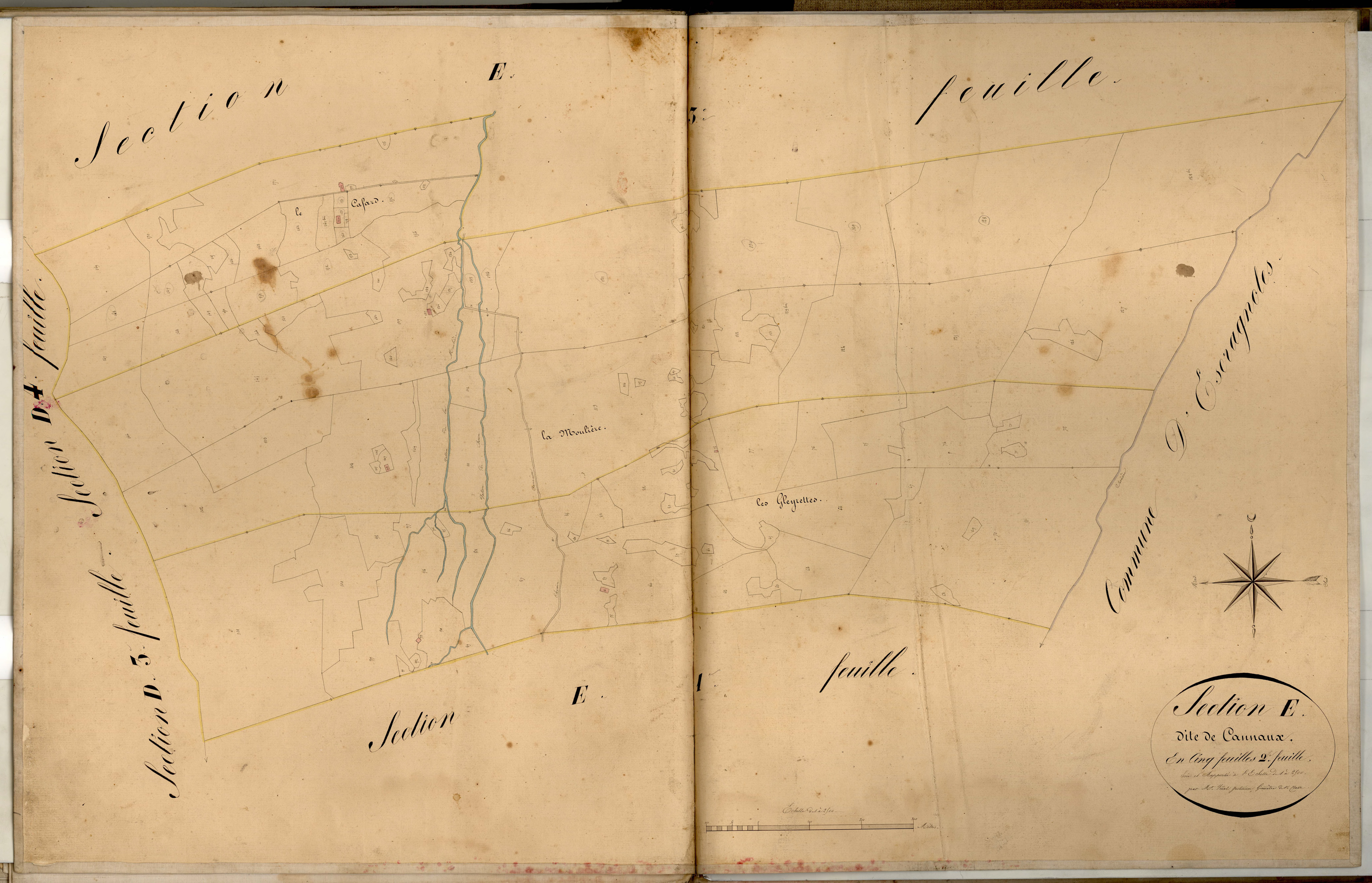 Cannaux. - Plan de section, E2