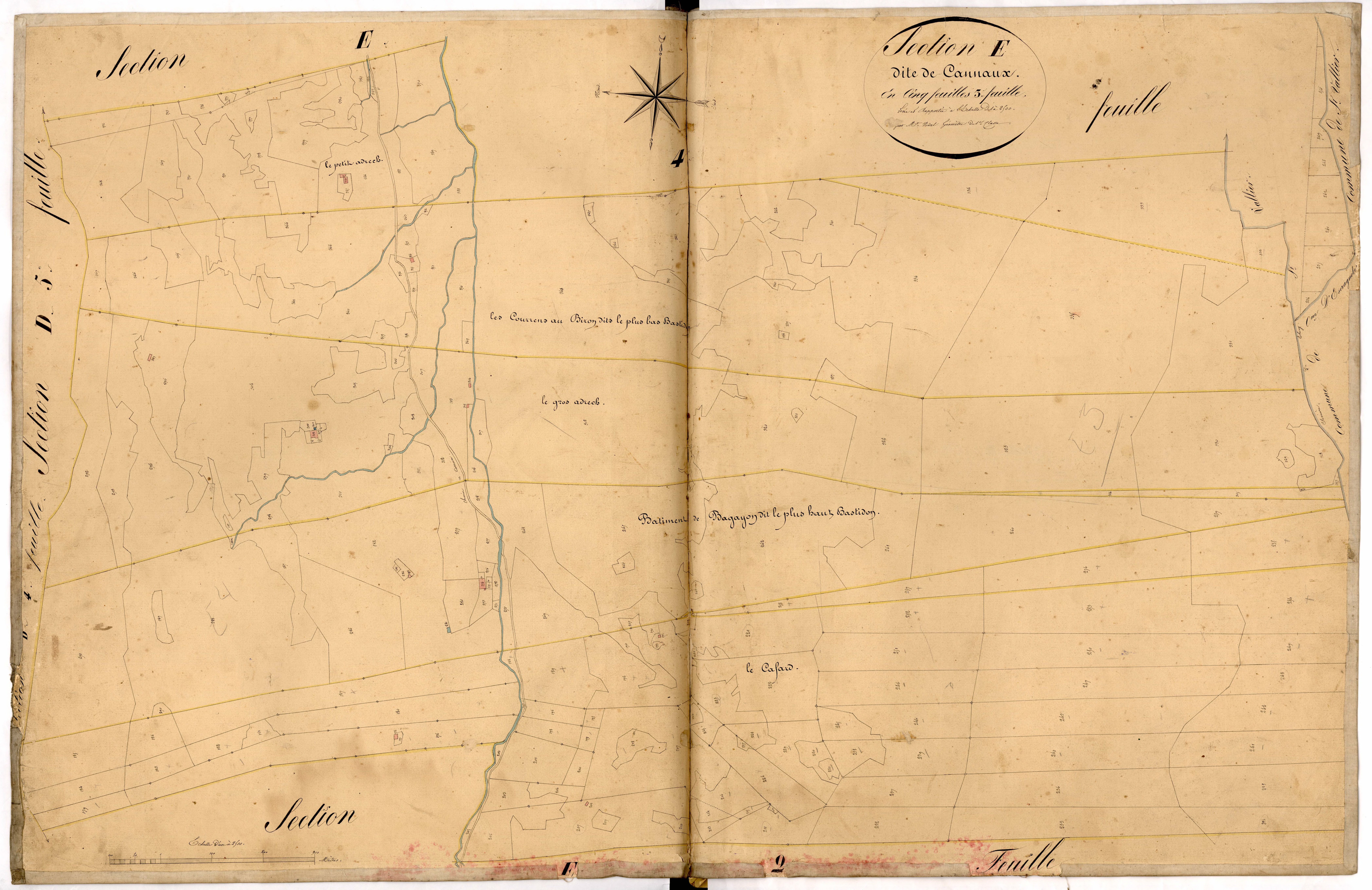 Cannaux. - Plan de section, E3