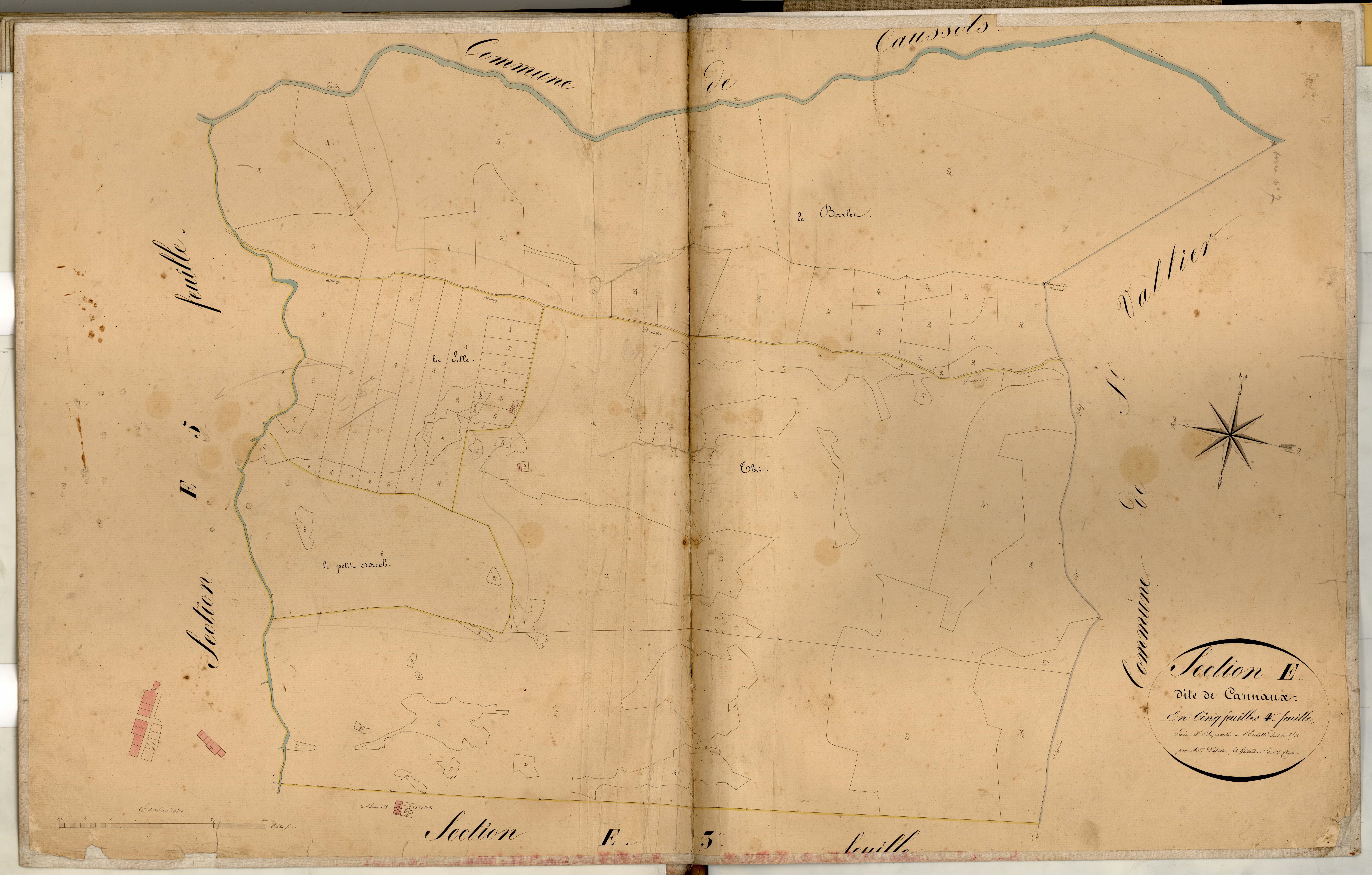 Cannaux. - Plan de section, E4