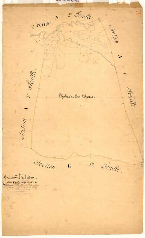 Le Bas Thorenc et la Barraque, l'Hubac du Bas Thorenc. - Plan de section, A3