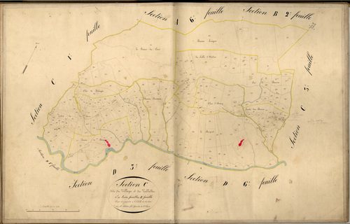 Le Village et les Valettes. - Plan de section, C2