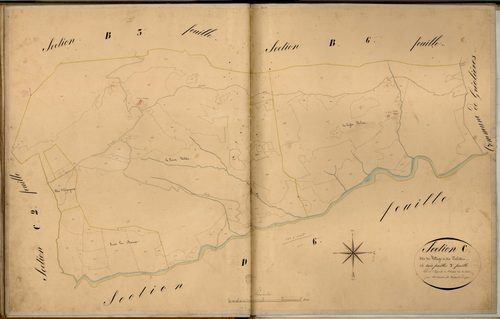 Le Village et les Valettes. - Plan de section, C3