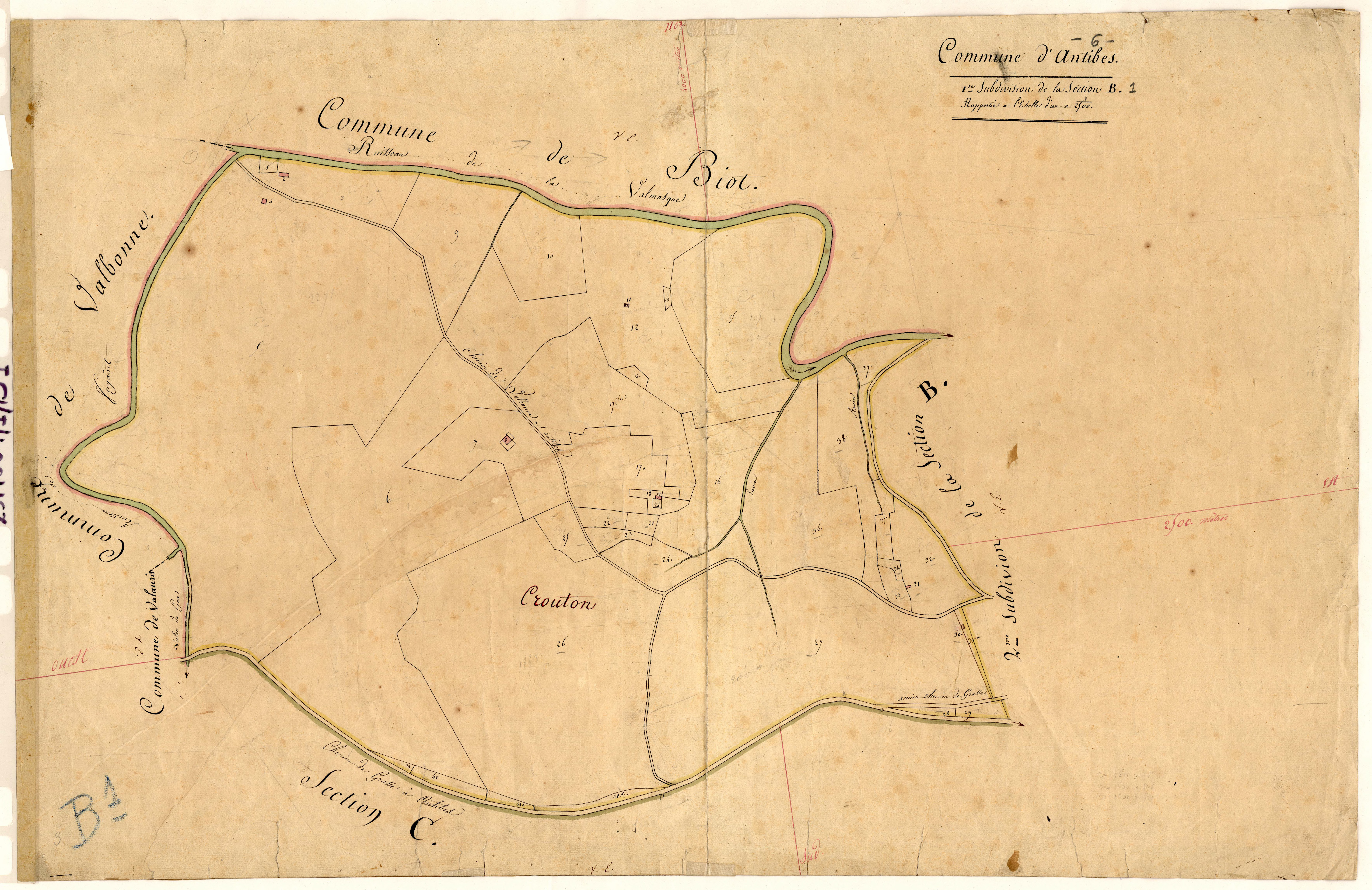 Saint-Claude. - Plan de section, B1