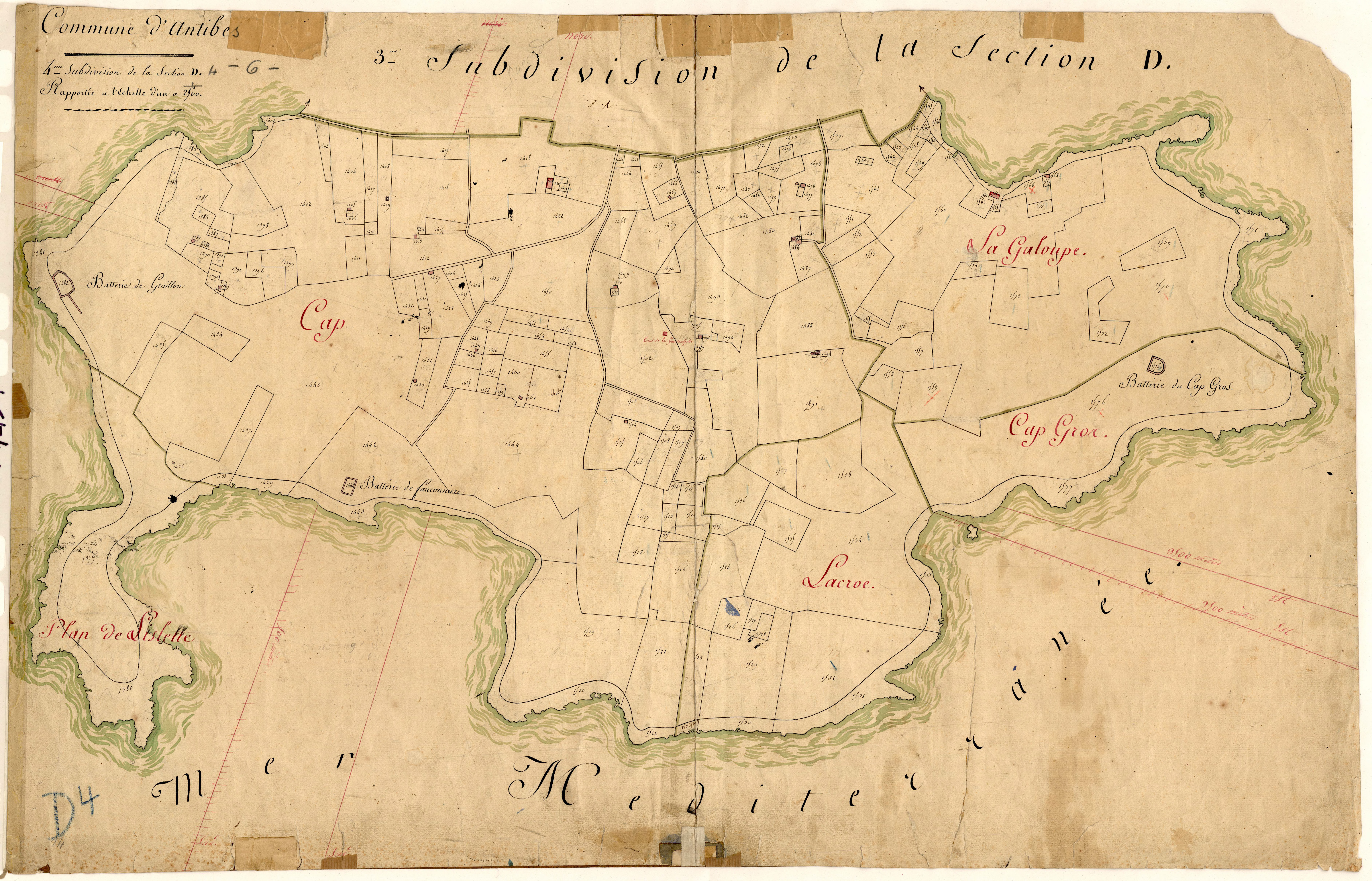 Le Cap. - Plan de section, D4