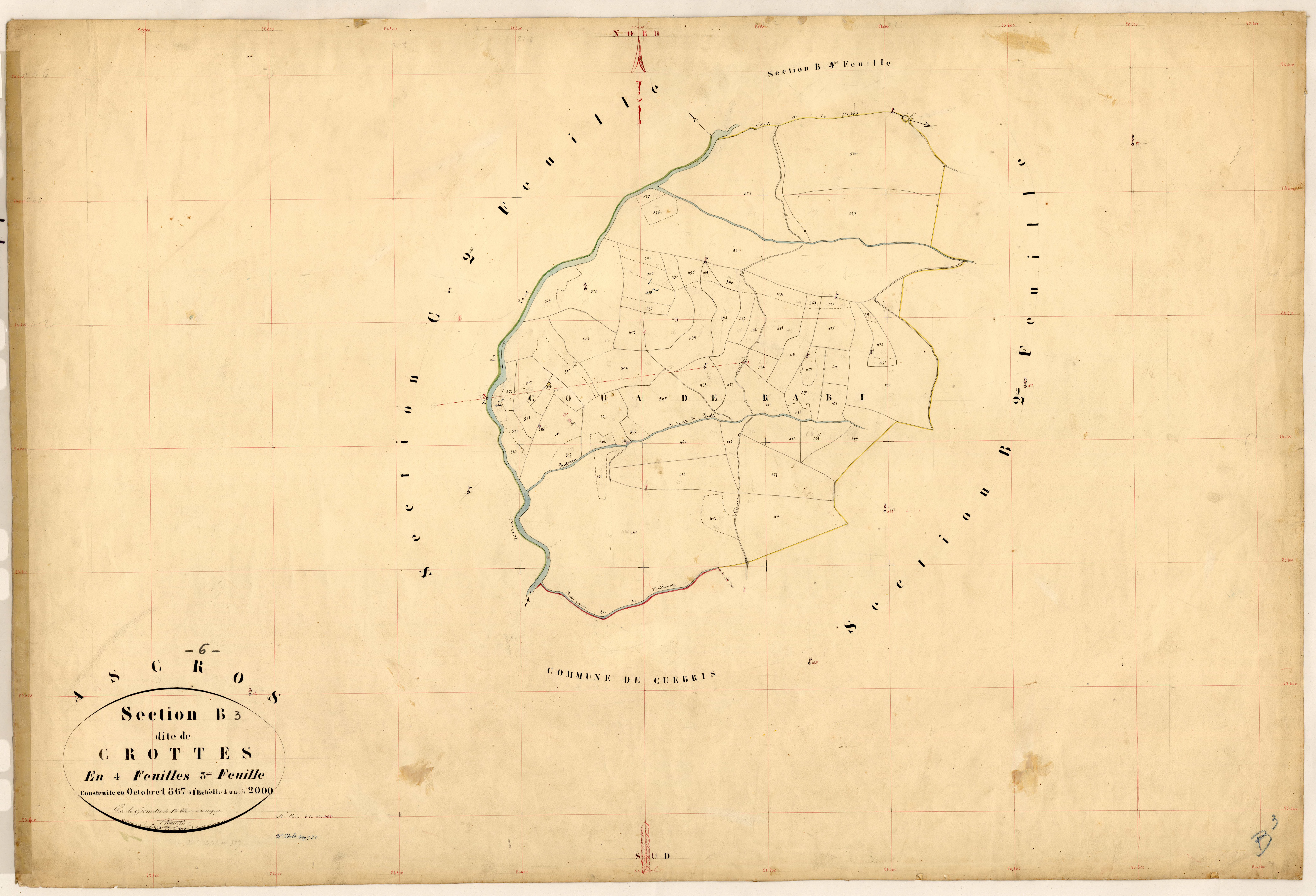 Les Crottes. - Plan de section, B3
