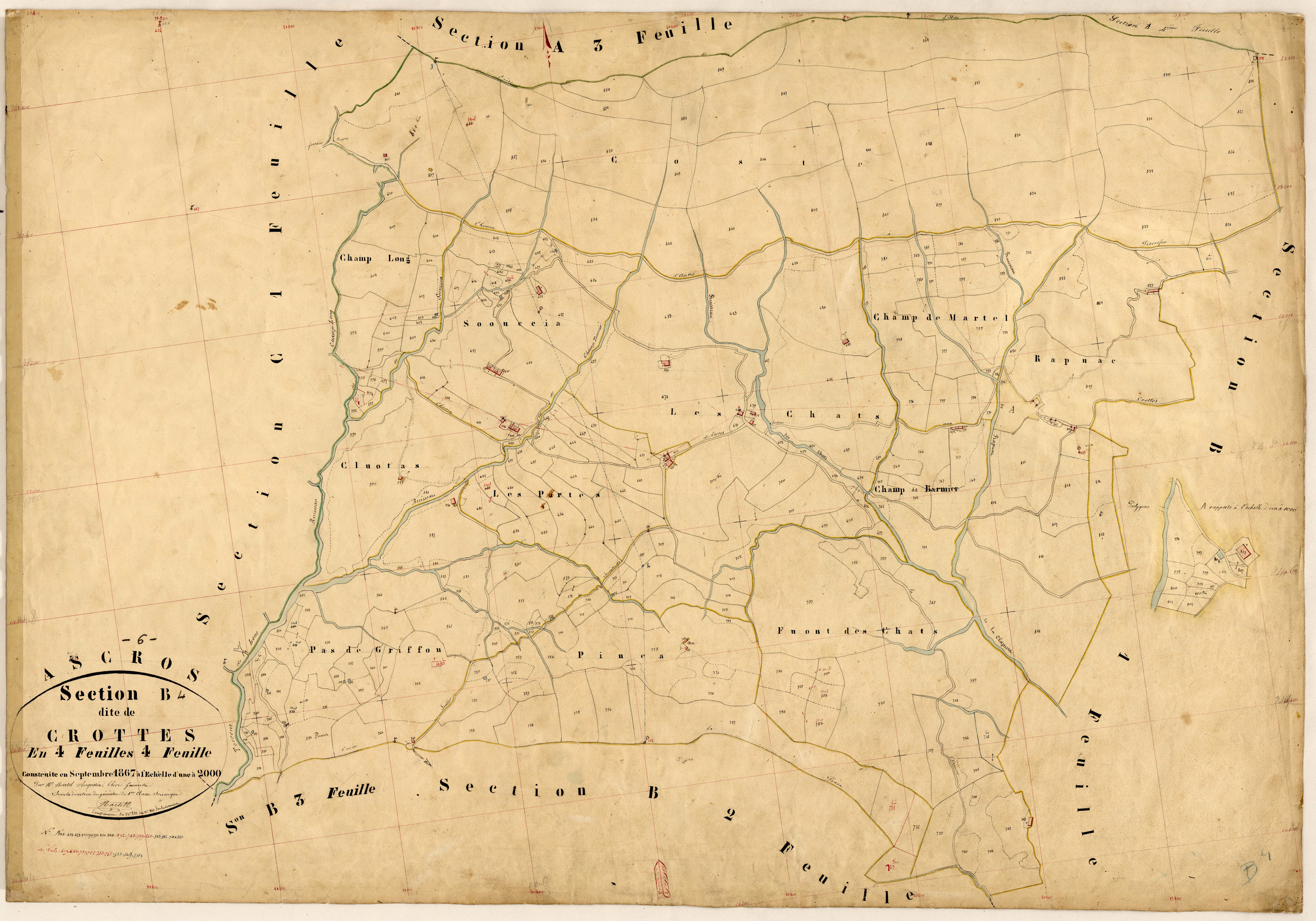 Les Crottes. - Plan de section, B4
