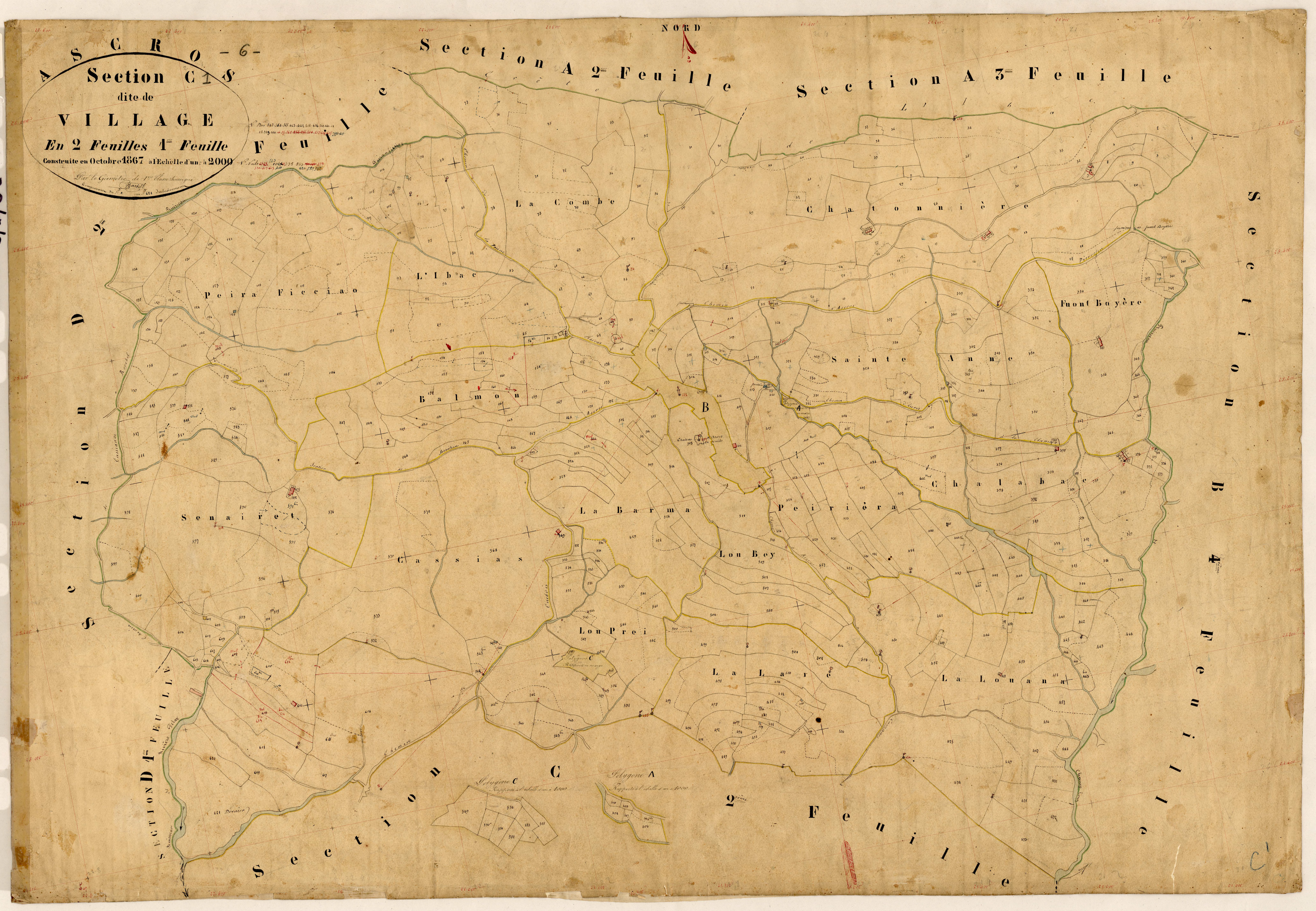 Village. - Plan de section, C1
