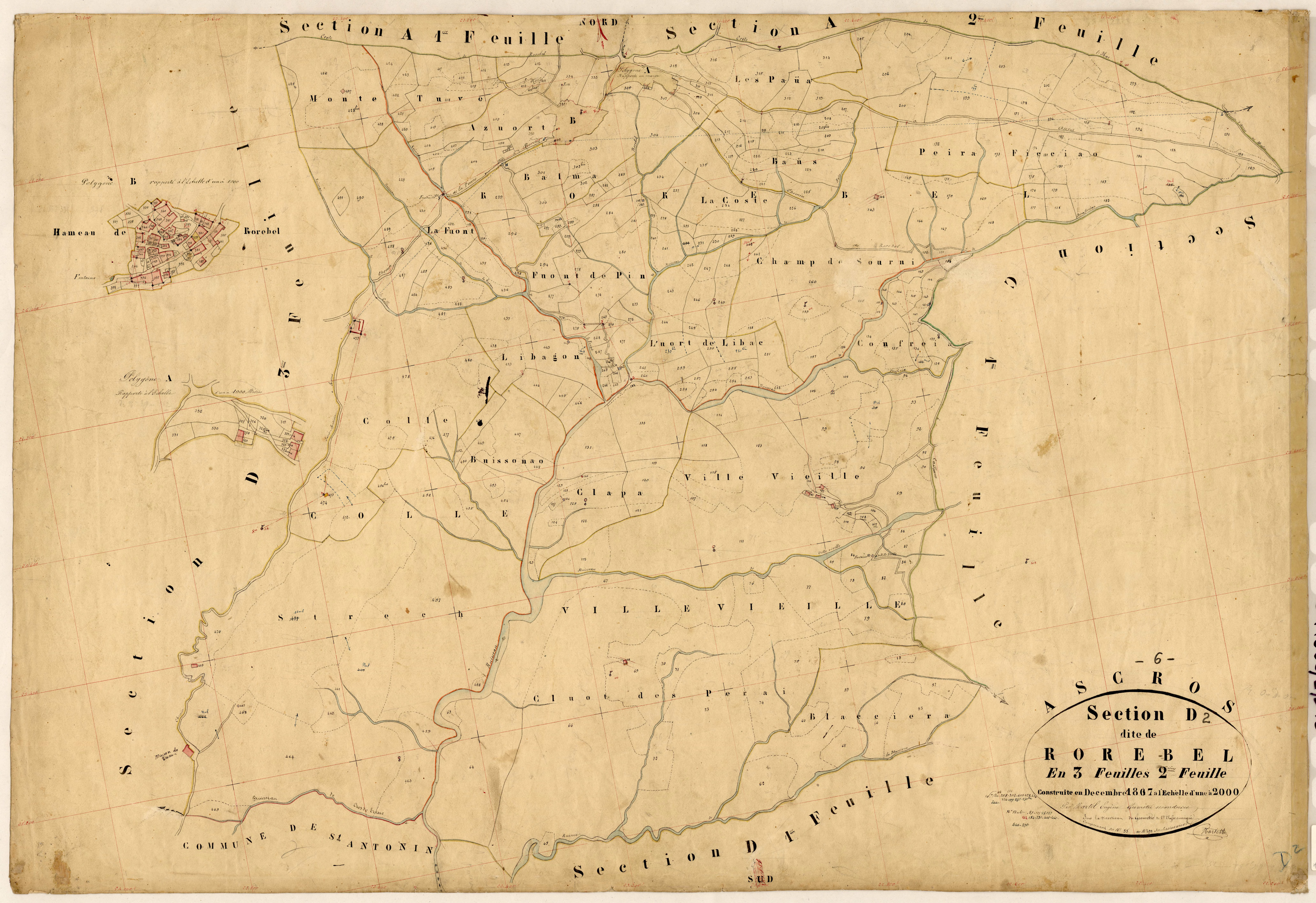 Rorebel. - Plan de section, D2