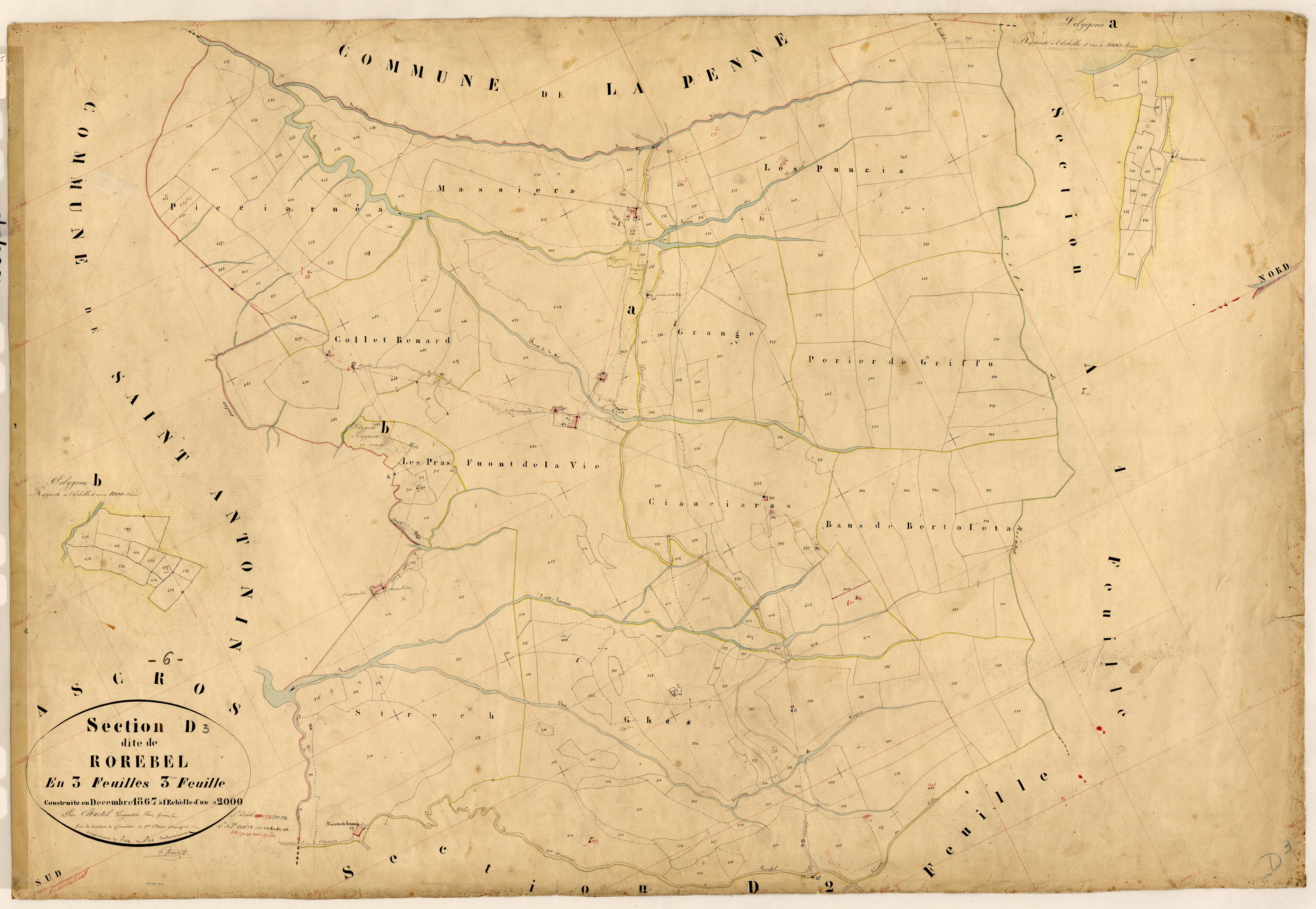 Rorebel. - Plan de section, D3