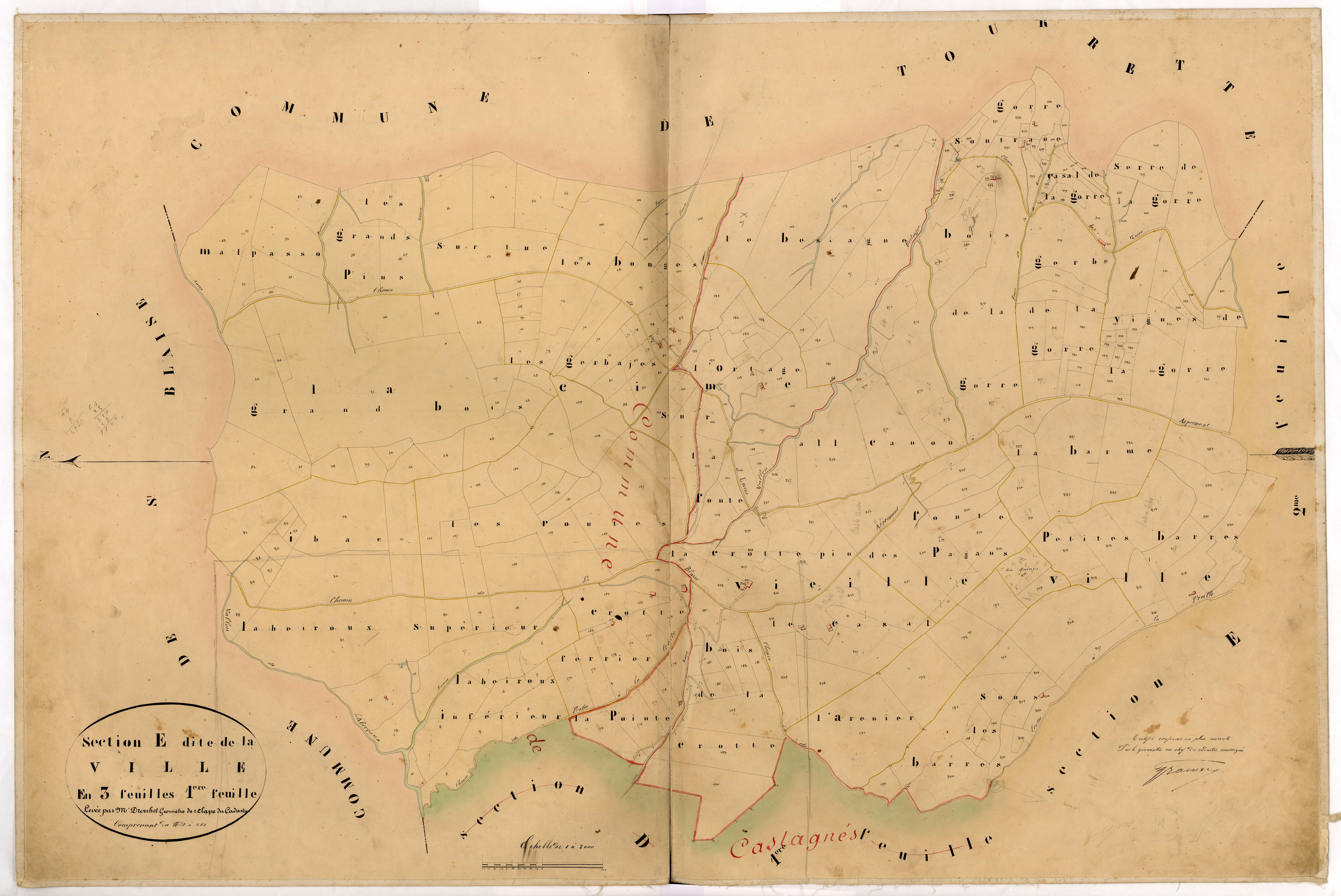 La Ville. - Plan de section, E1