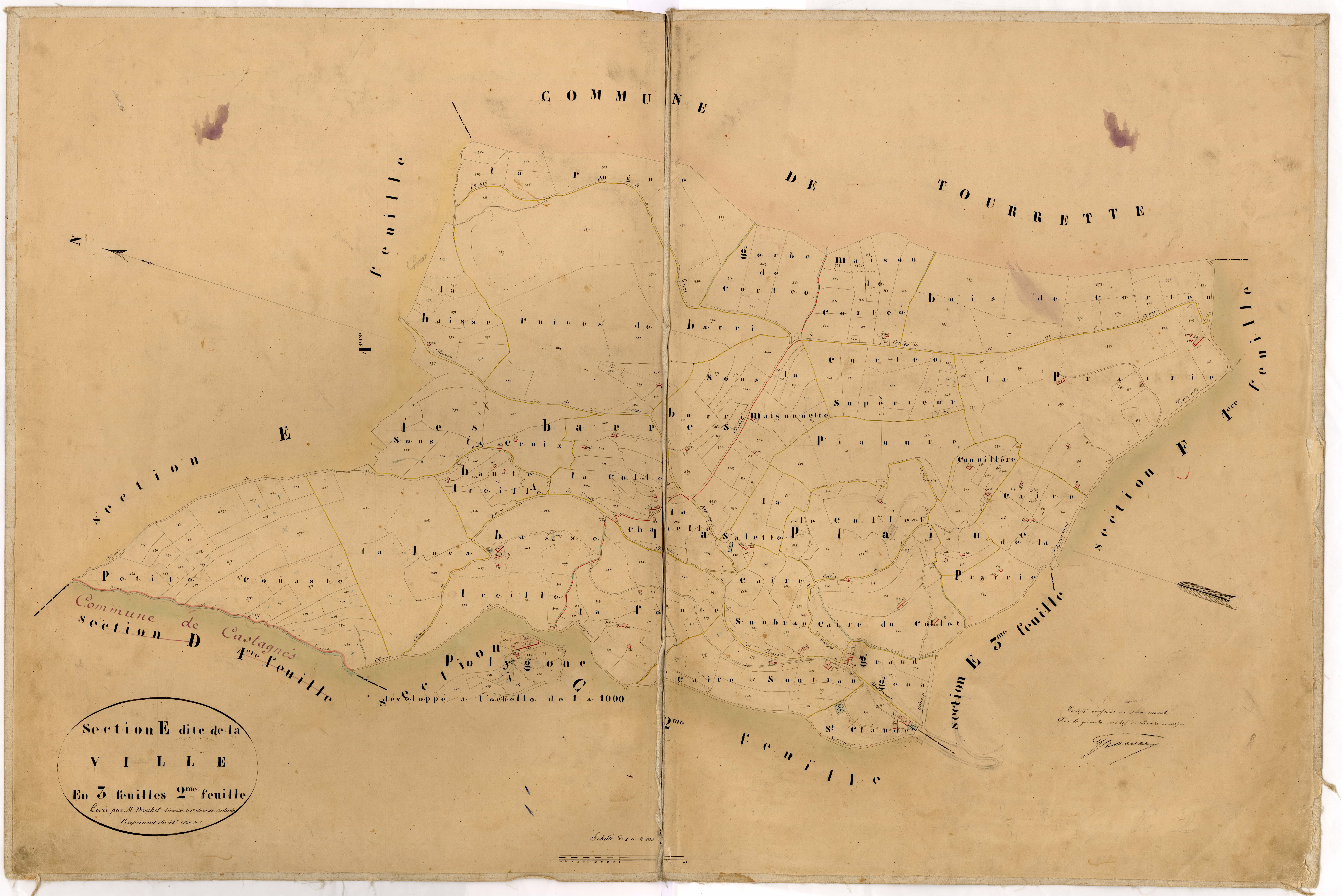 La Ville. - Plan de section, E2