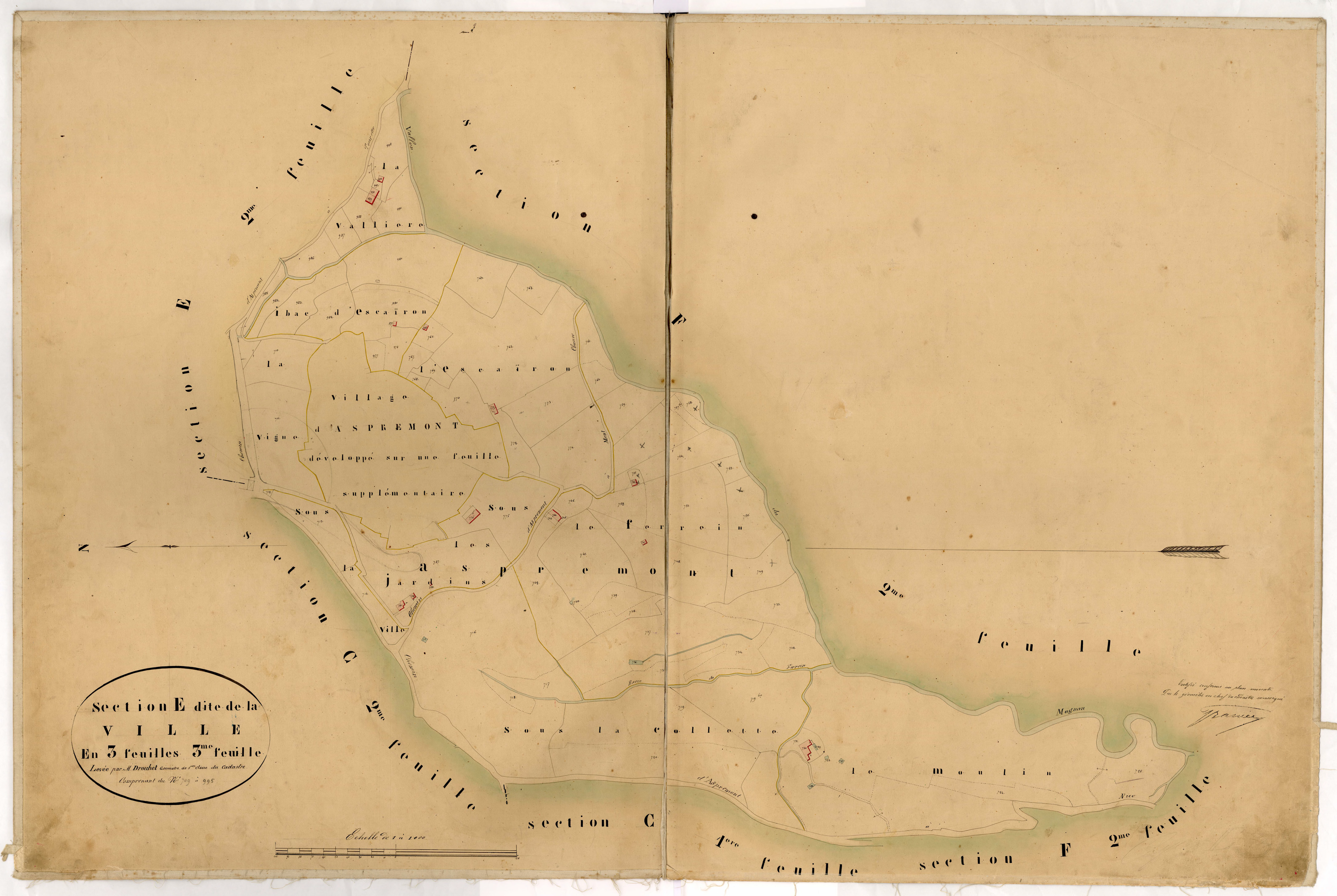 La Ville. - Plan de section, E3