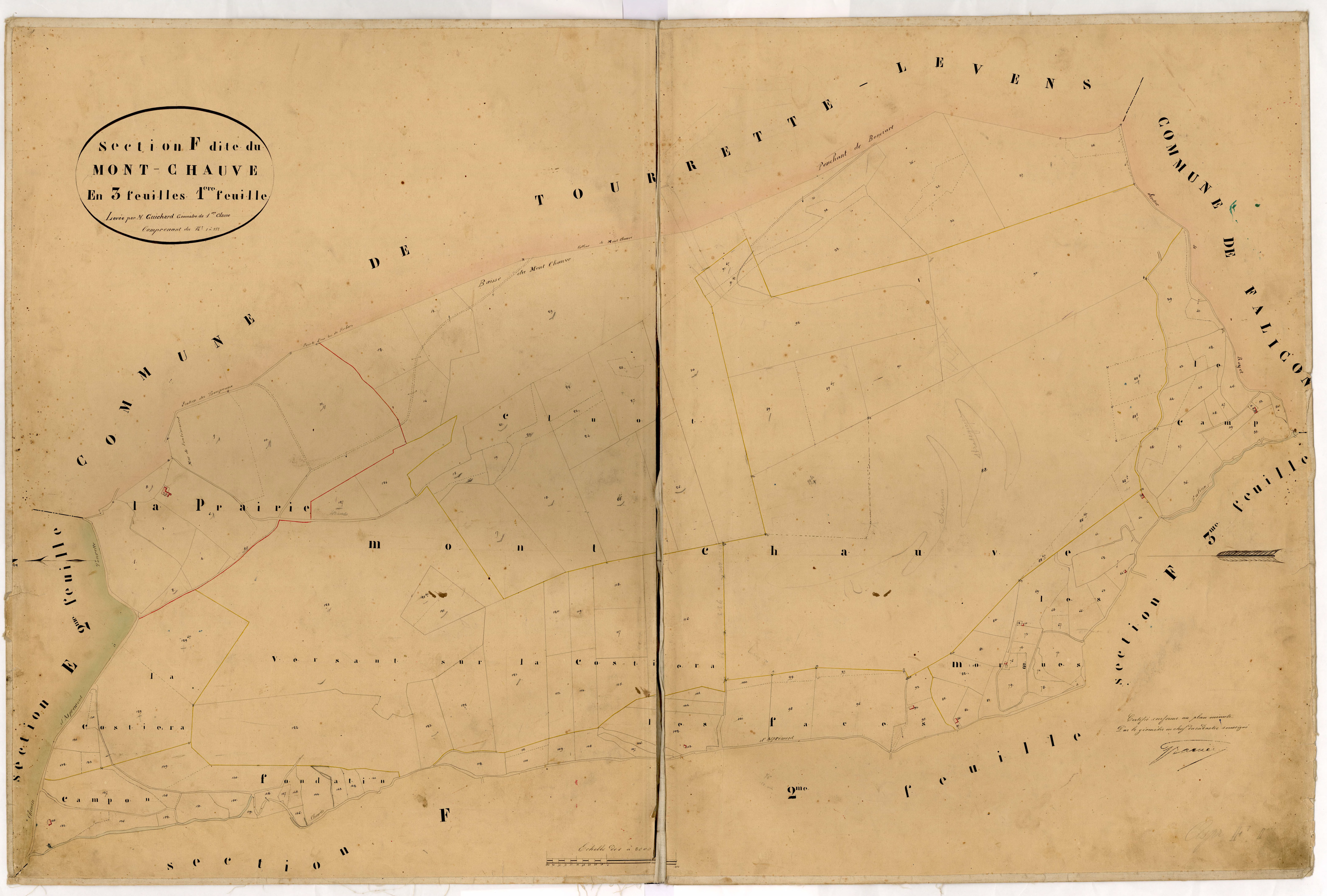 Le Mont-Chauve. - Plan de section, F1