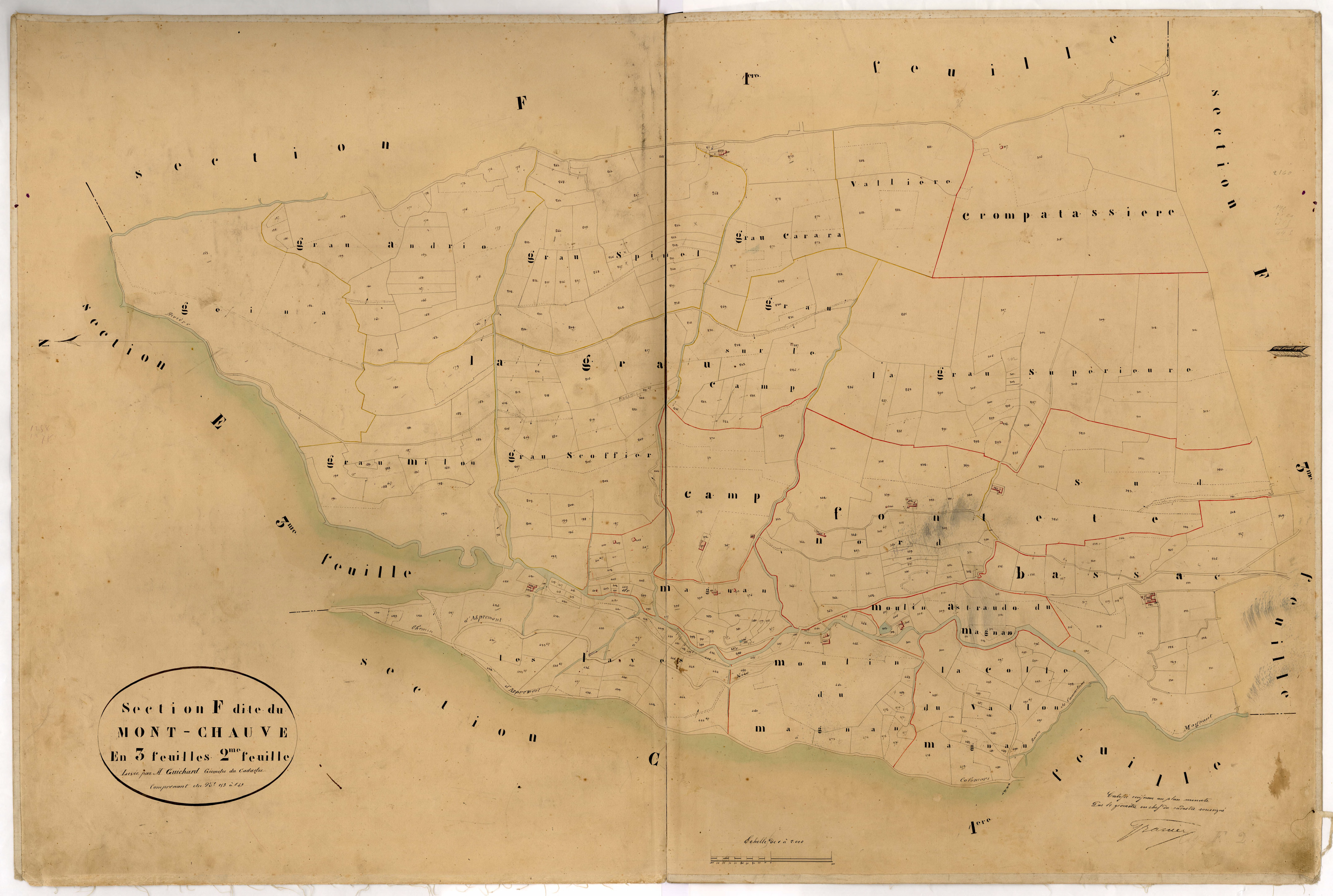 Le Mont-Chauve. - Plan de section, F2