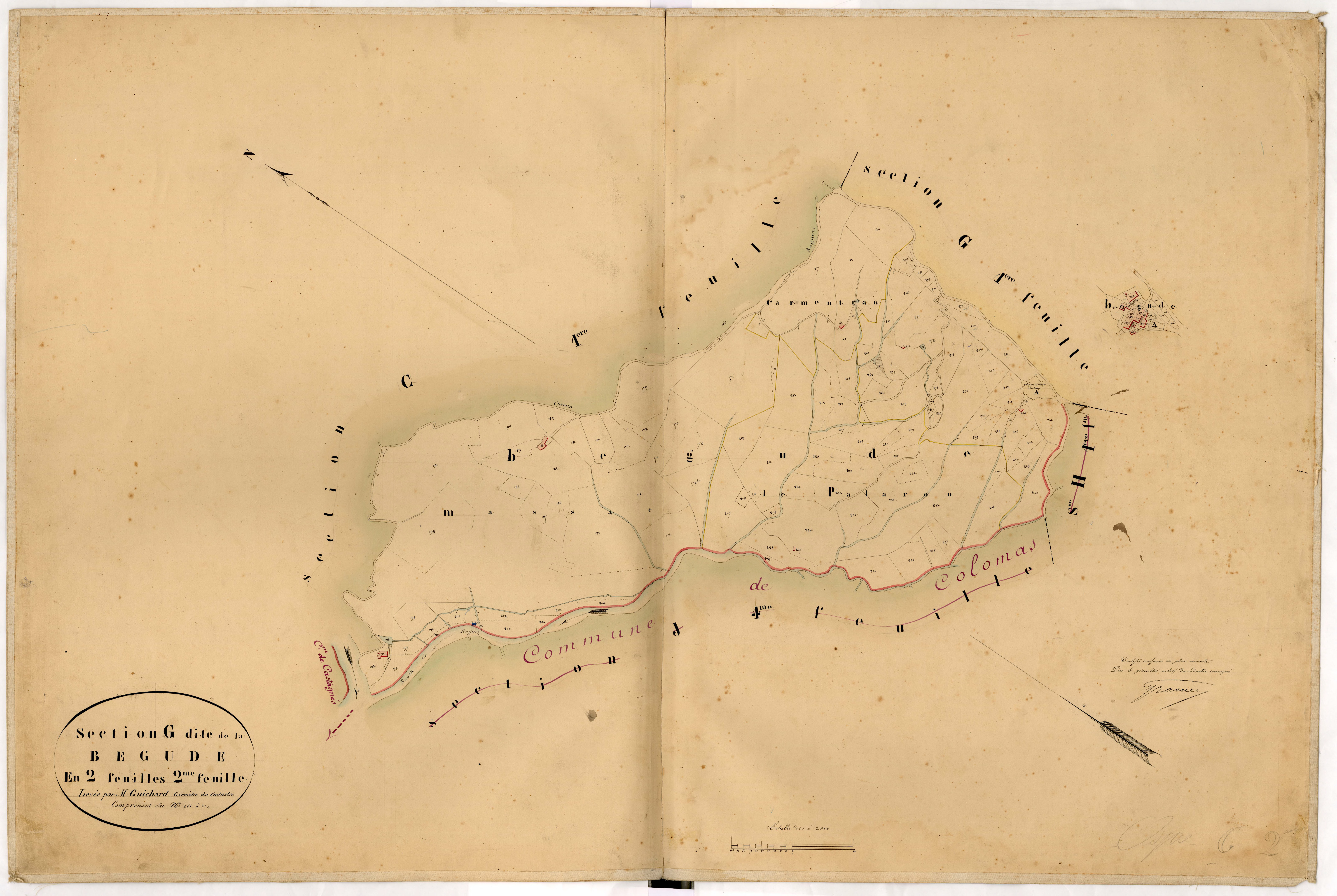 La Bégude. - Plan de section, G2