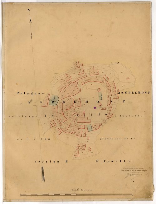 La Ville (développement). - Plan de section, E3(d)