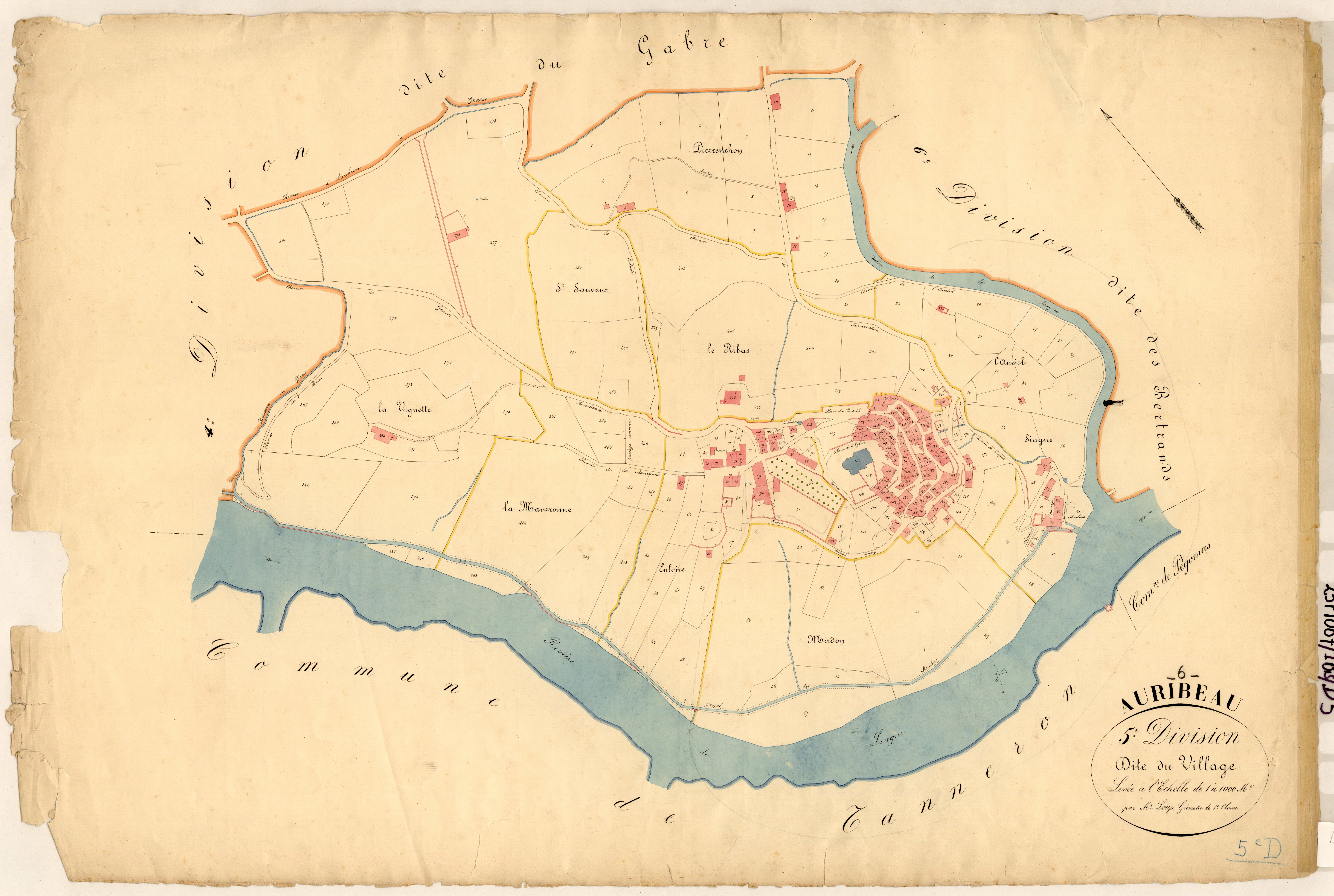Le Village. - Plan de section, 5