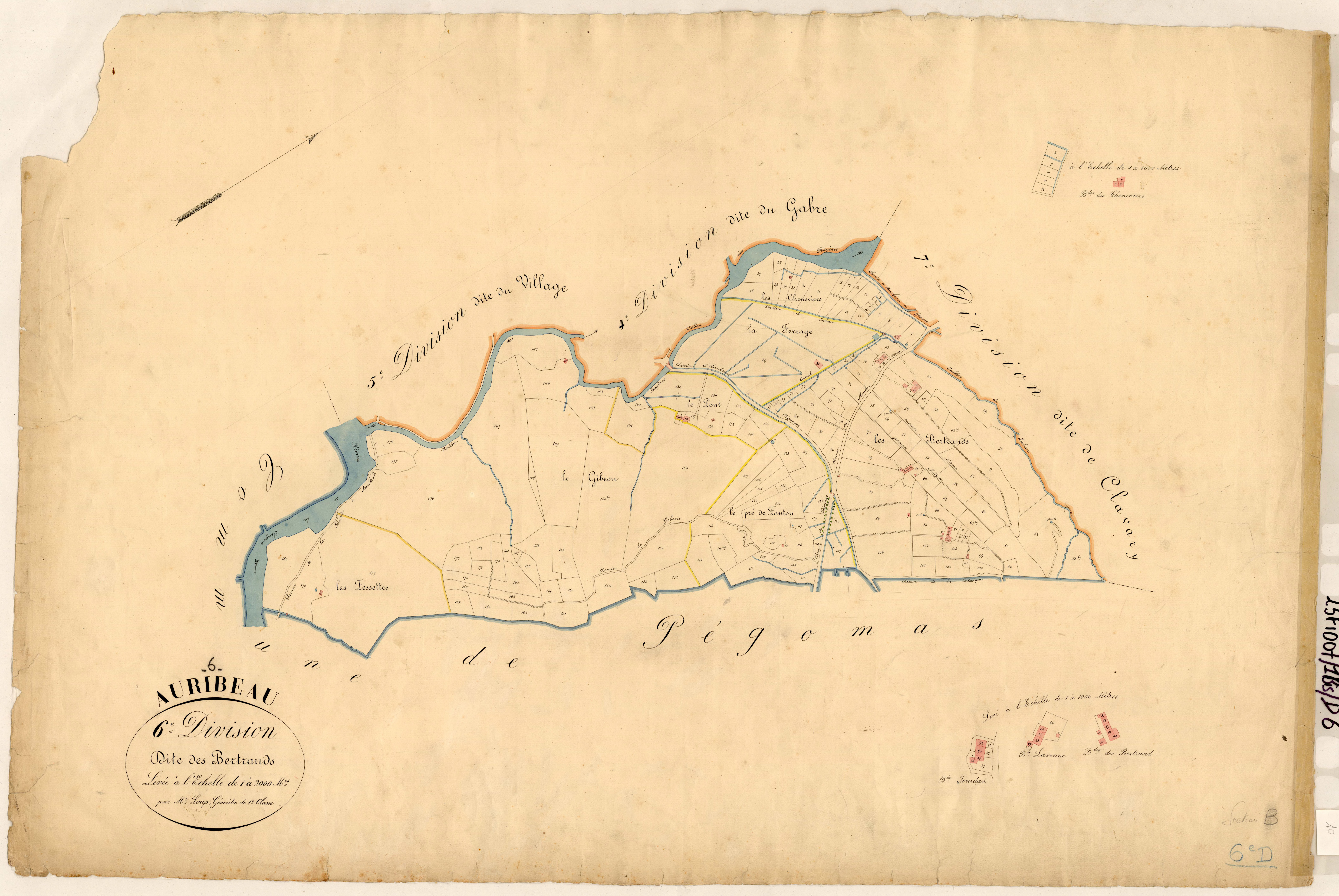 Les Bertrands. - Plan de section, 6