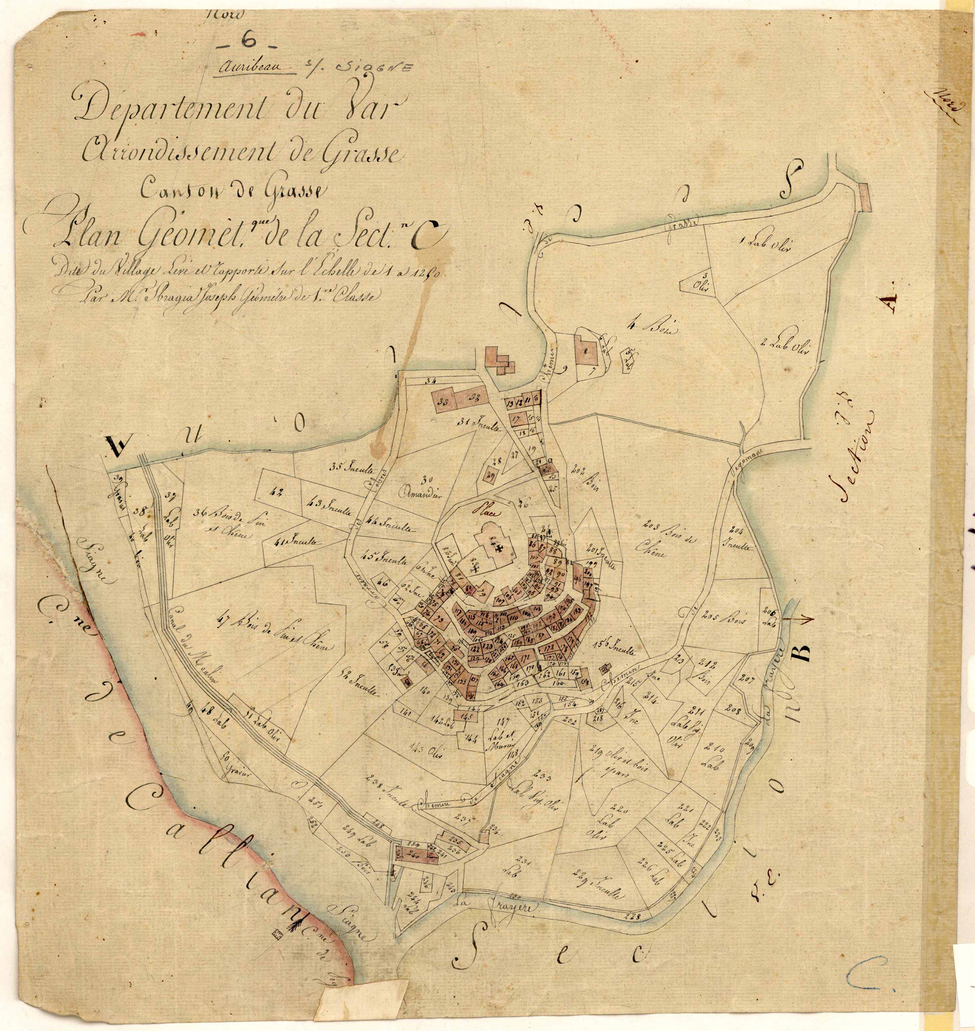 Village. - Plan de section, C