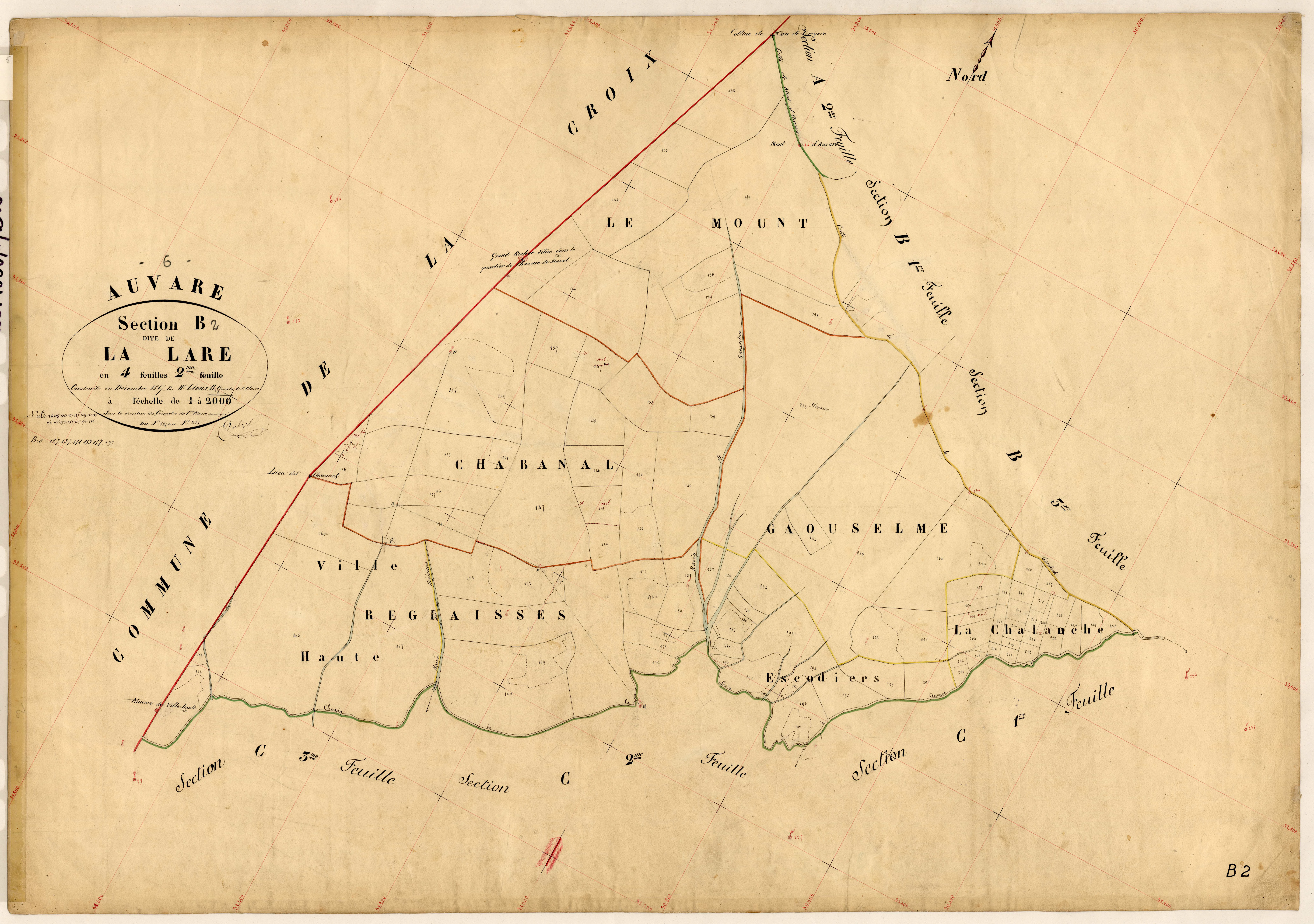 La Lare. - Plan de section, B2