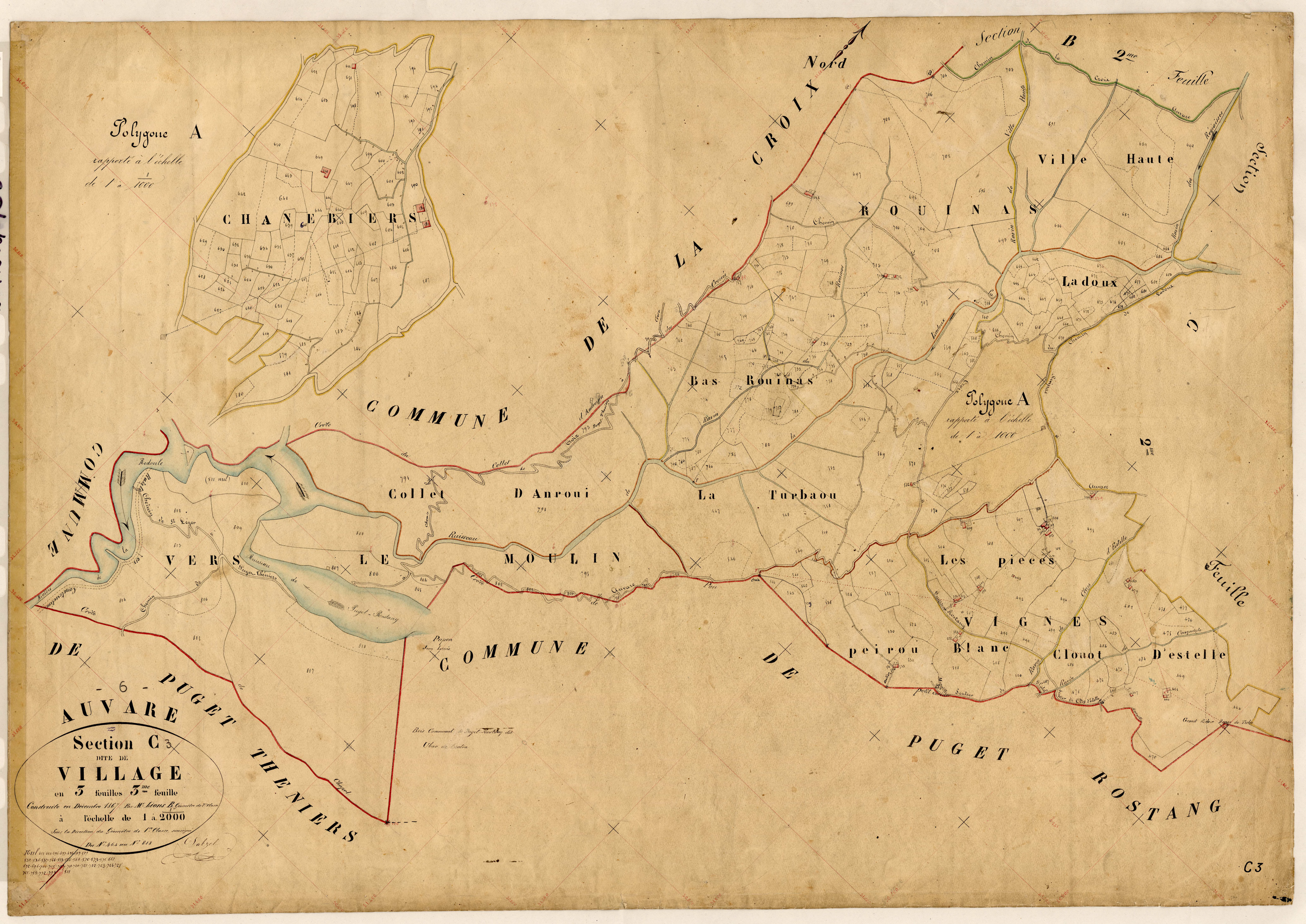 Le Village. - Plan de section, C3